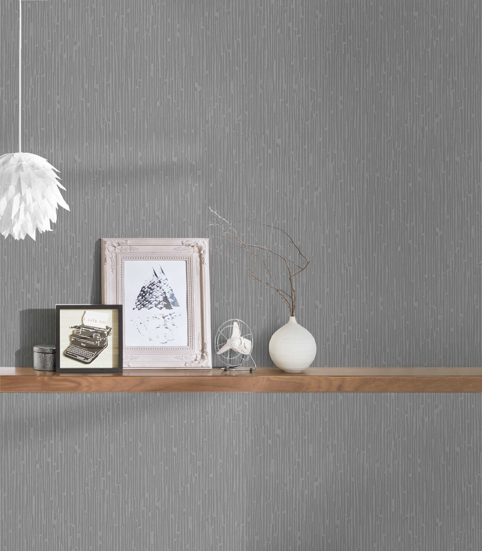             Melange wallpaper with metallic accents - grey
        