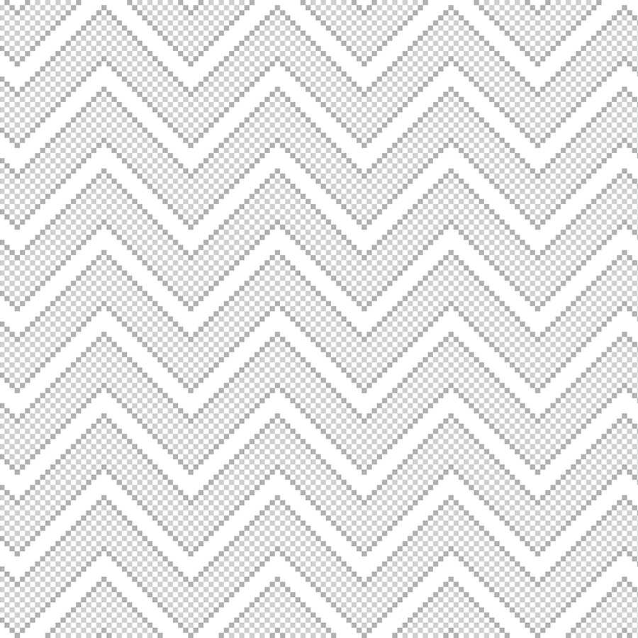 Papier peint design zigzag motif gris sur intissé lisse mat
