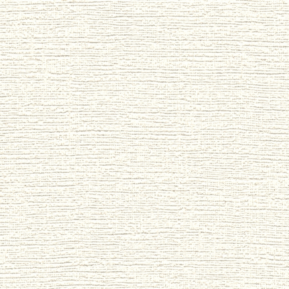             Papel pintado no tejido liso con aspecto de lino - blanco
        