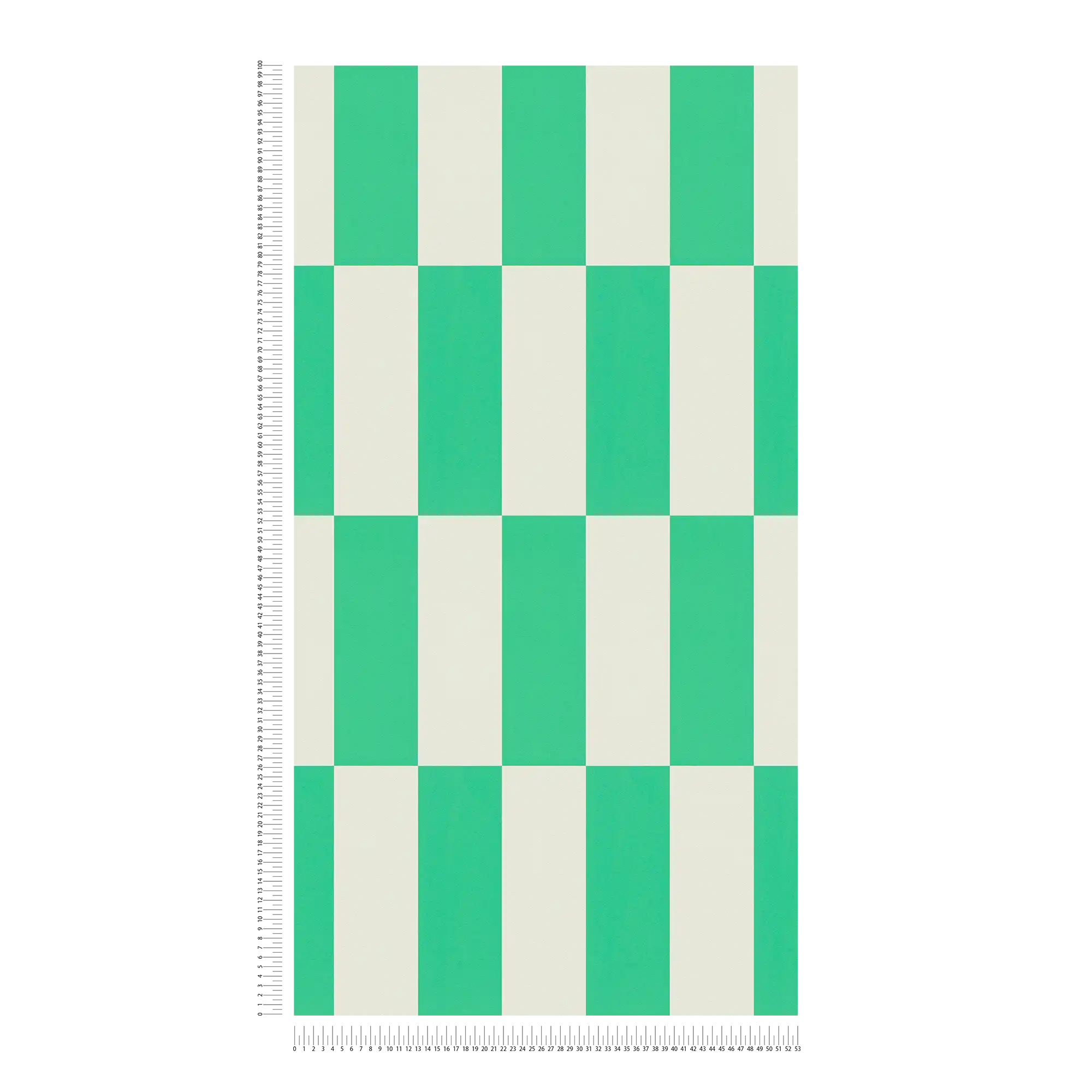             Carta da parati con motivo grafico a quadretti - verde, bianco
        
