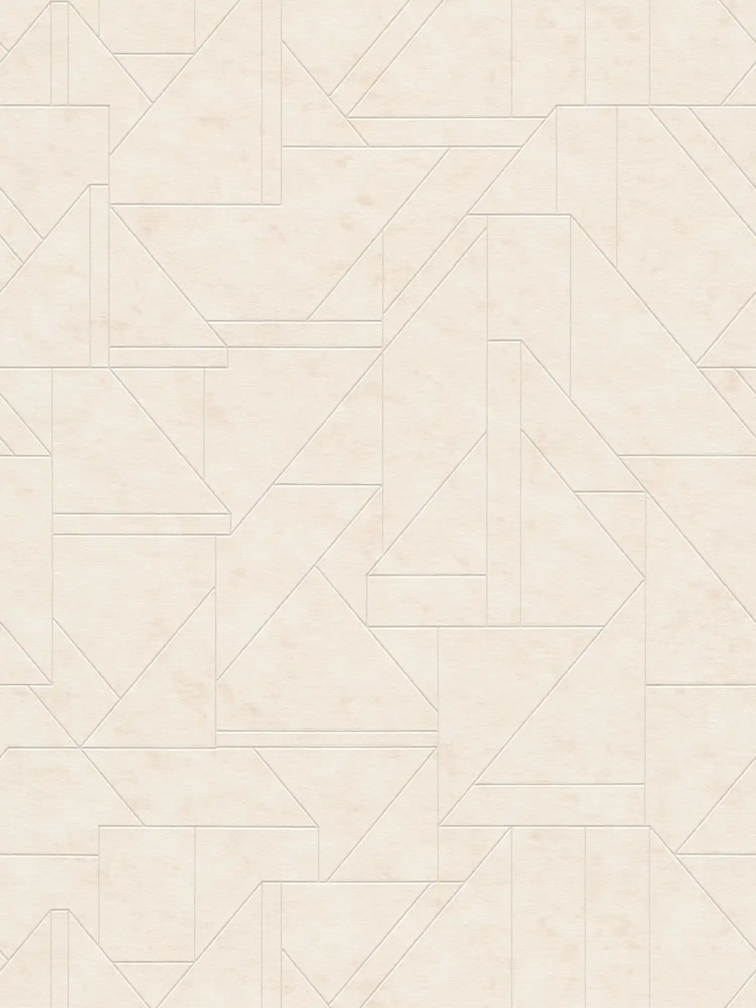             Non-woven wallpaper with graphic line pattern - cream, white, silver
        