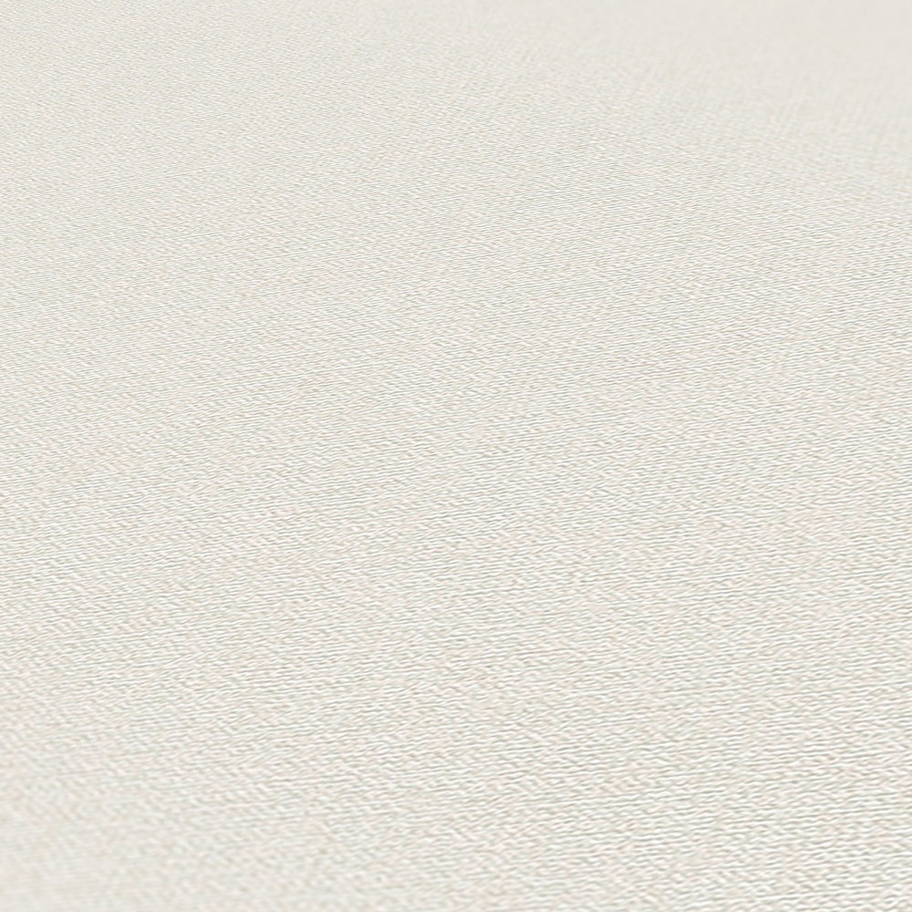             Carta da parati tessile ottica a tinta unita senza PVC - bianco, crema
        