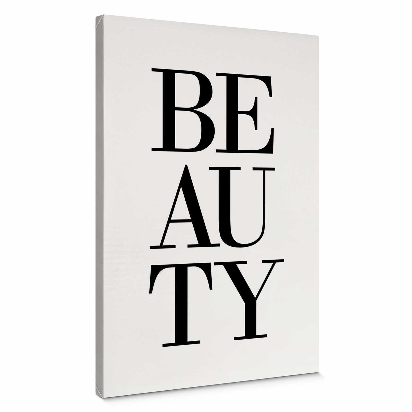         Canvas print saying beauty – black and white
    