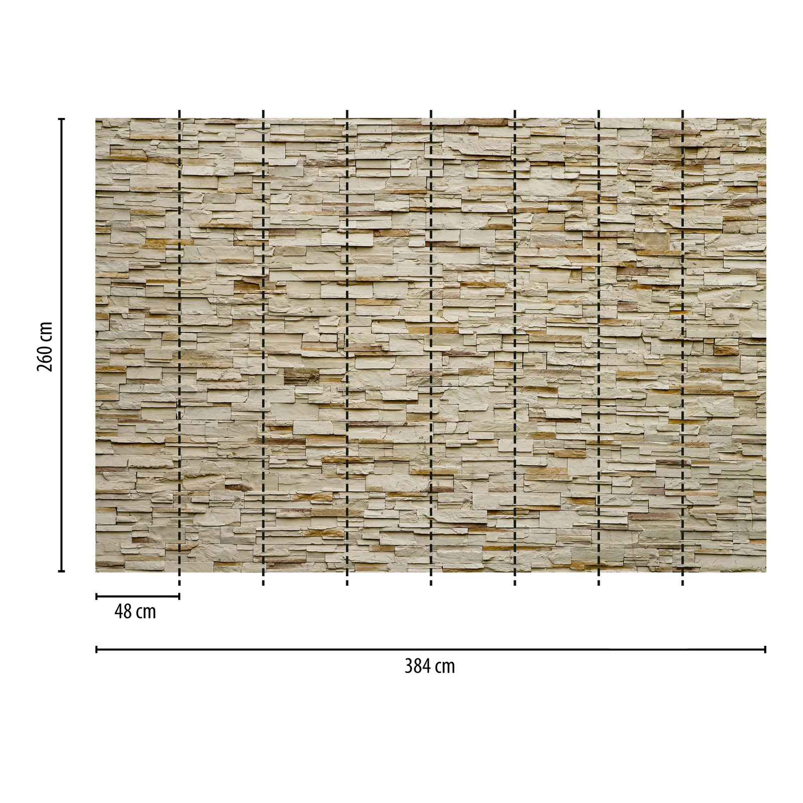            Photo wallpaper nature stone wall look - beige
        
