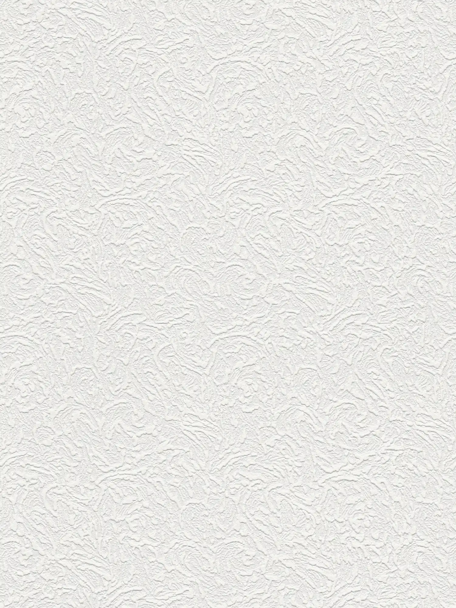Wallpaper with foam structure in plaster look - white
