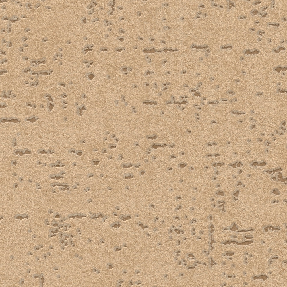             Rustic style crosshatched plain wallpaper - beige, brown
        