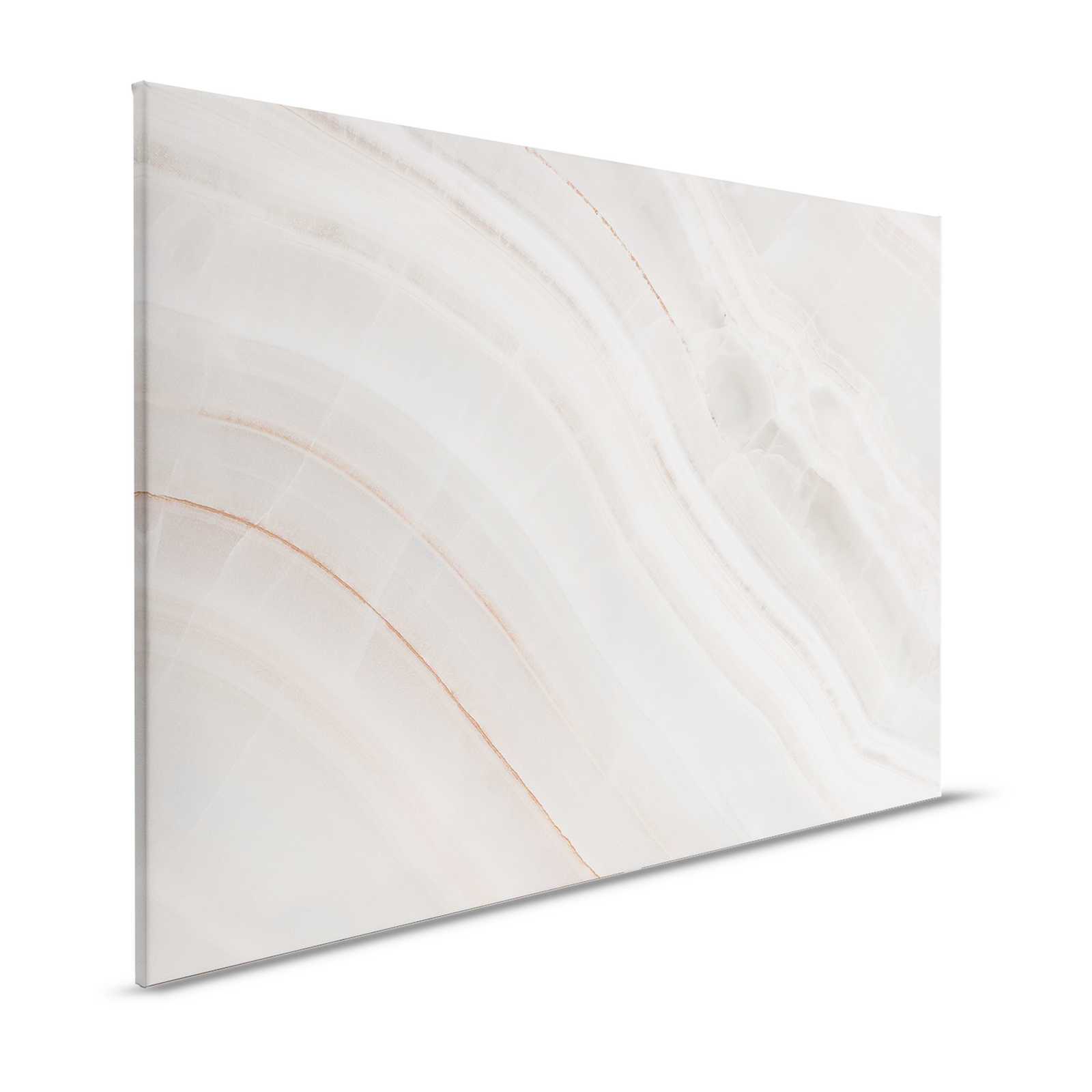 Marmeren canvas schilderij met gemarmerd stenen paneel - 1,20 m x 0,80 m
