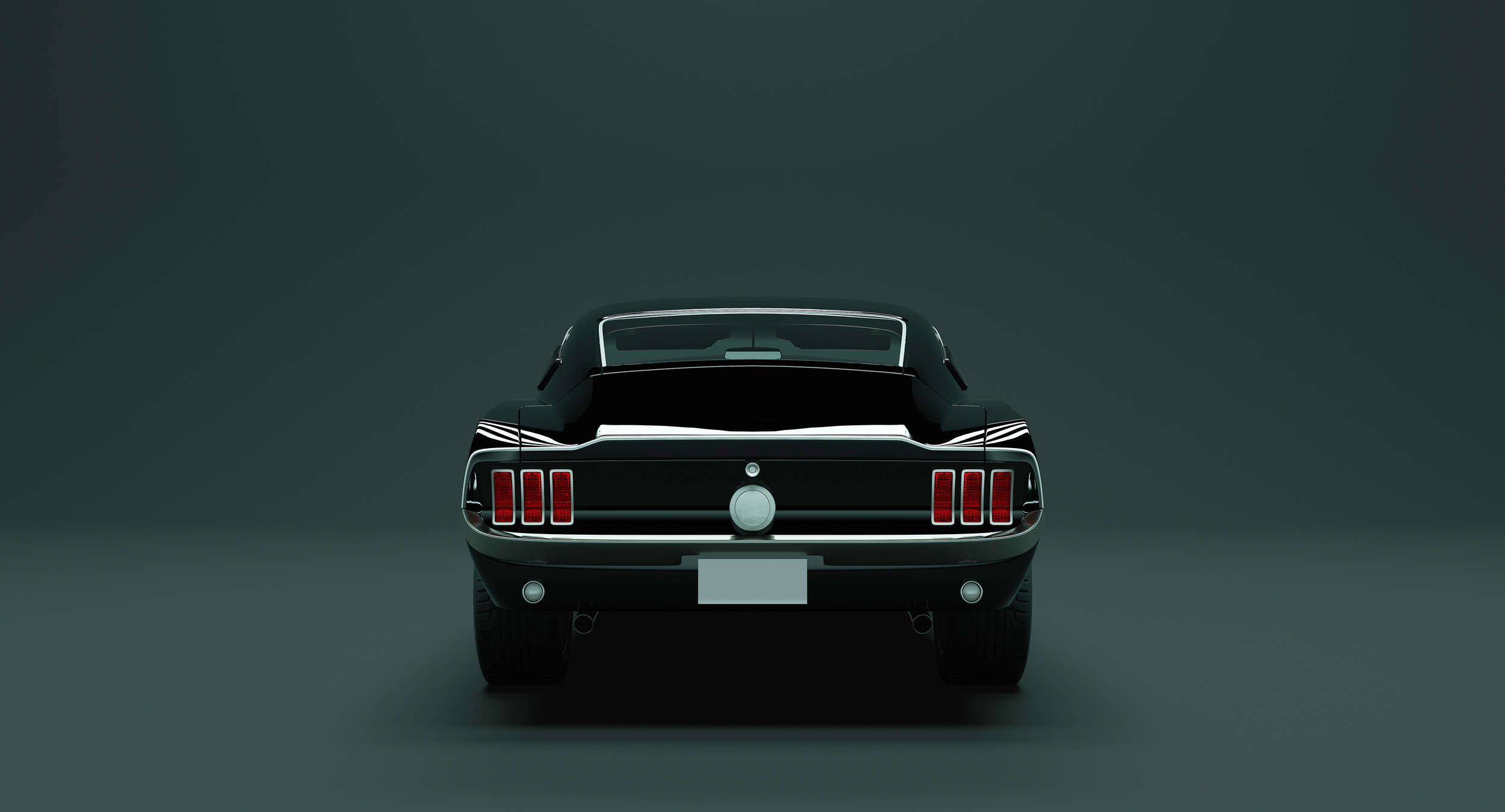             Mustang 3 - American Muscle Car papier peint - bleu, noir | Intissé lisse mat
        