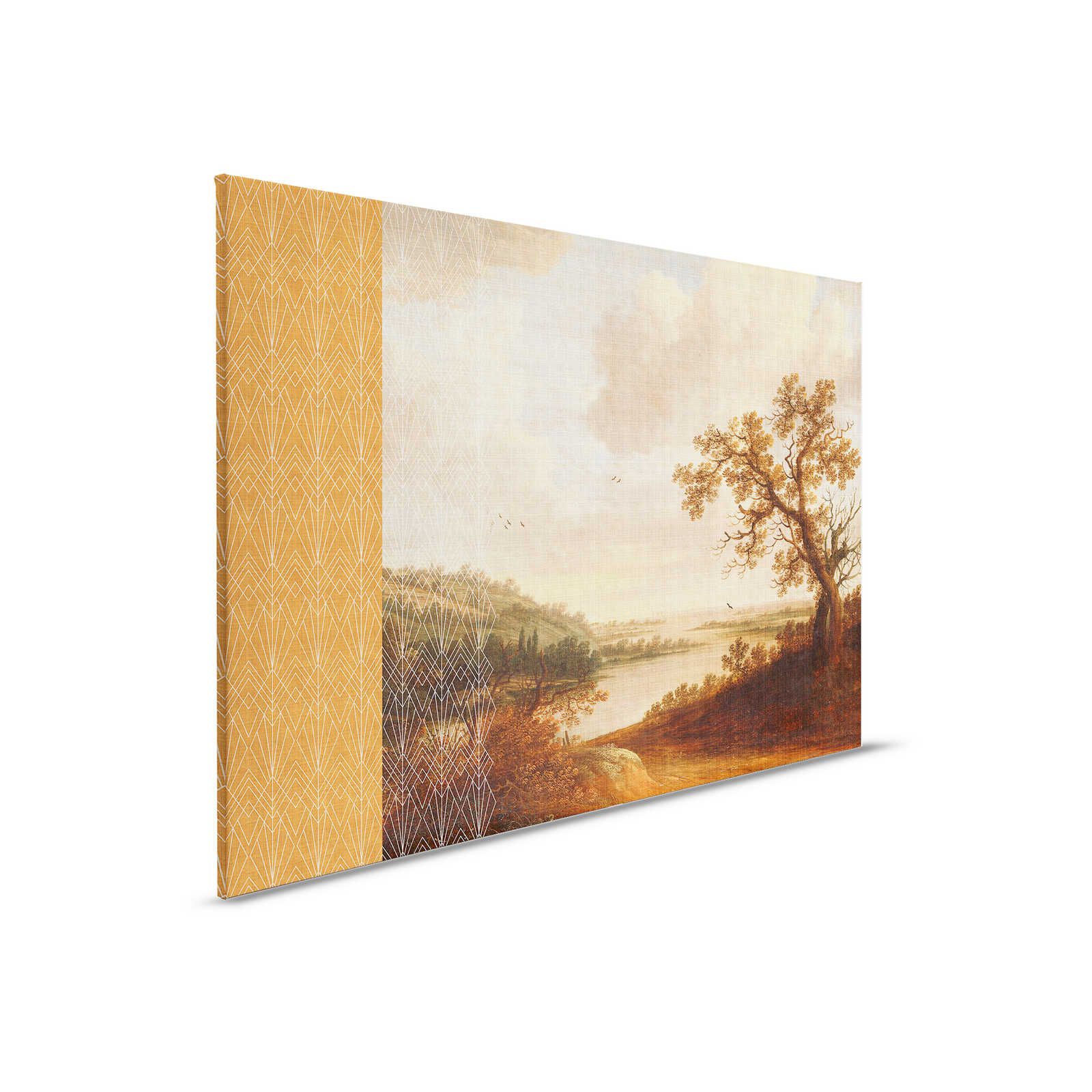         Cortina 1 - Yellow Canvas Painting Art Mix Painting & Graphic Pattern - 0.90 m x 0.60 m
    