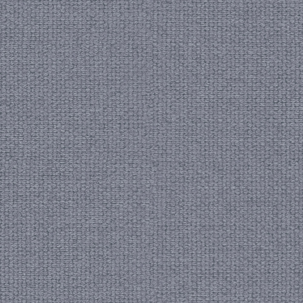             Linen look wallpaper with textured surface, solid colour - Blue
        