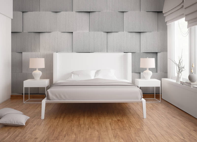             Photo wallpaper aluminum design with 3D look in grey
        