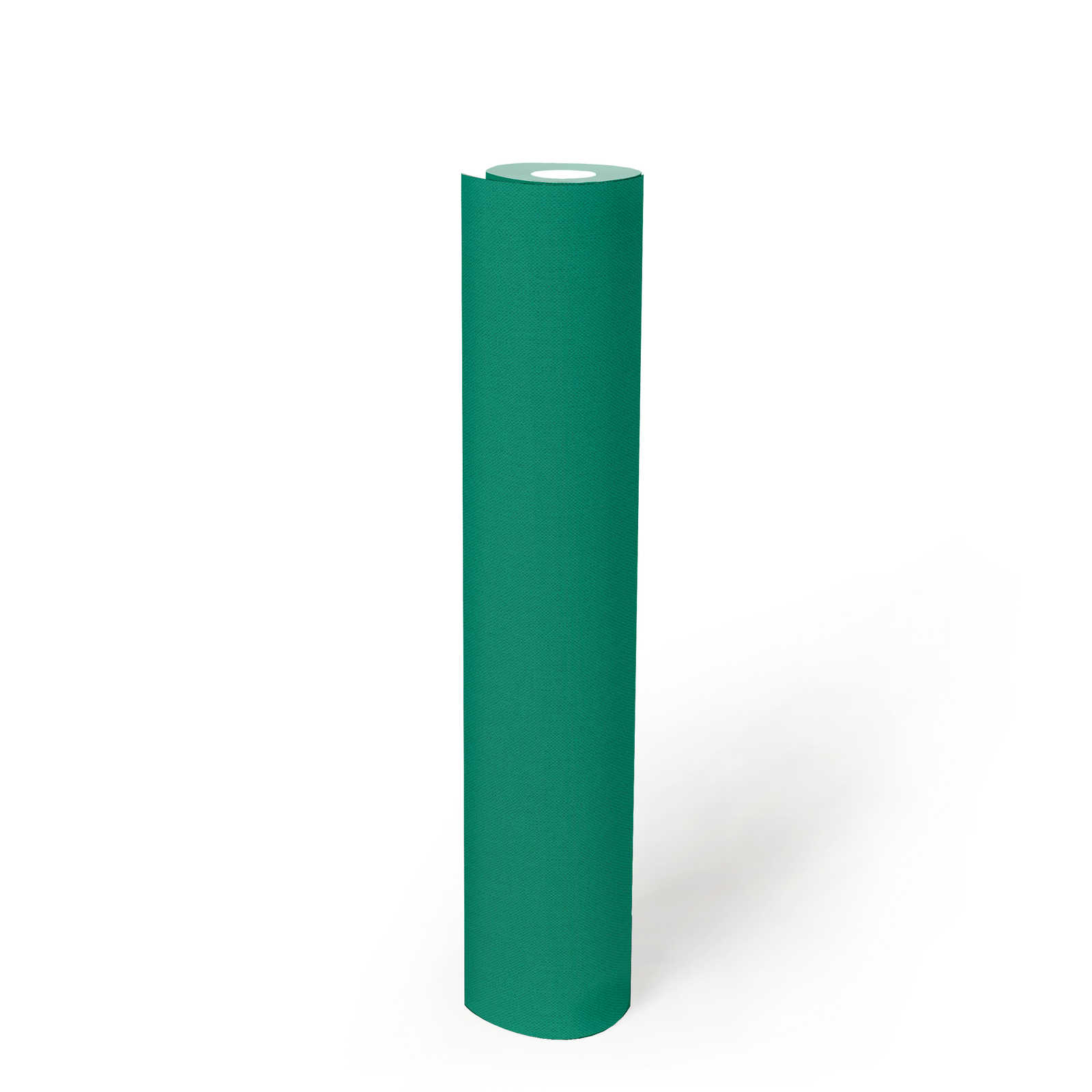             papel pintado verde con estructura textil mate uni signal green
        