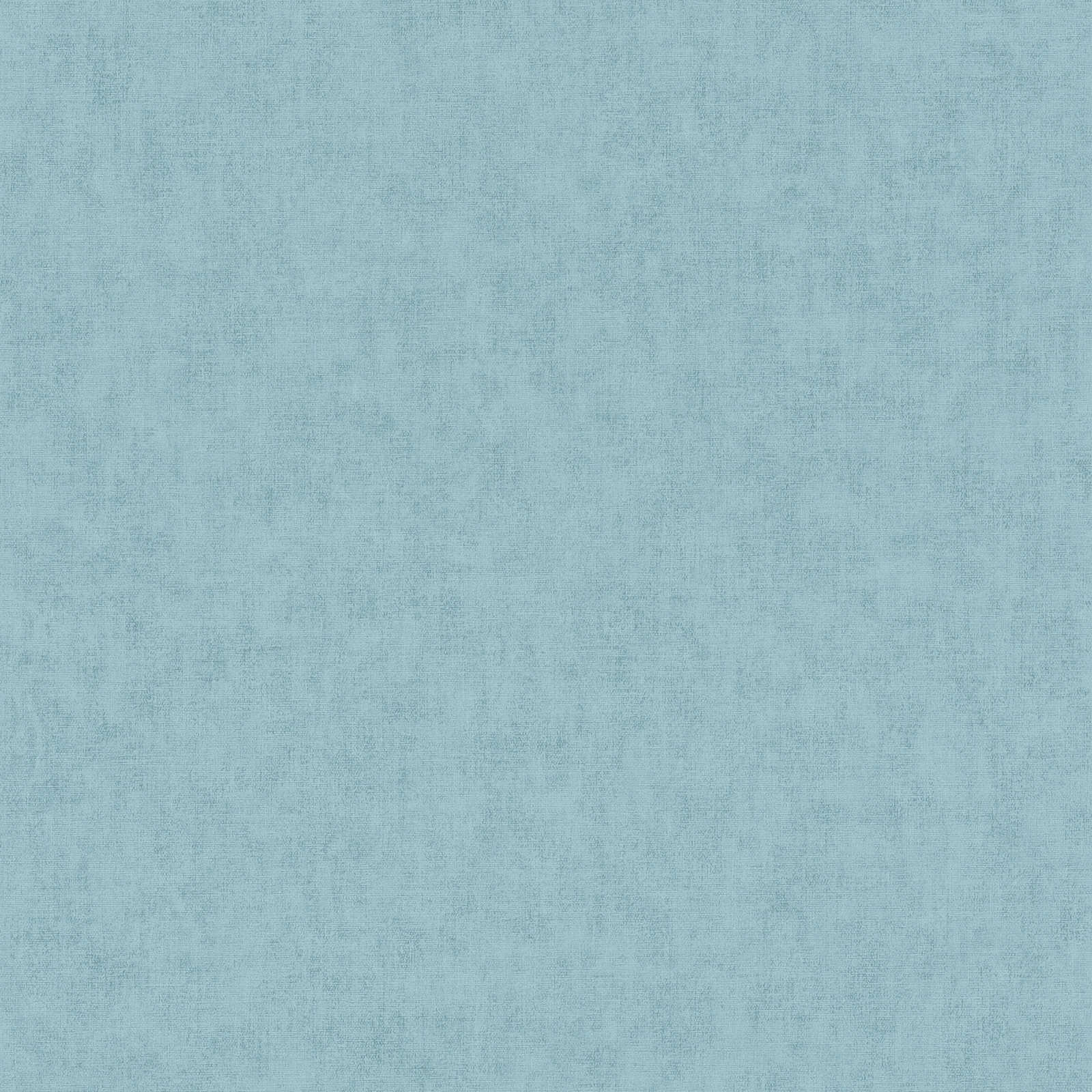 Papel pintado liso, aspecto de lino y estilo escandinavo - azul
