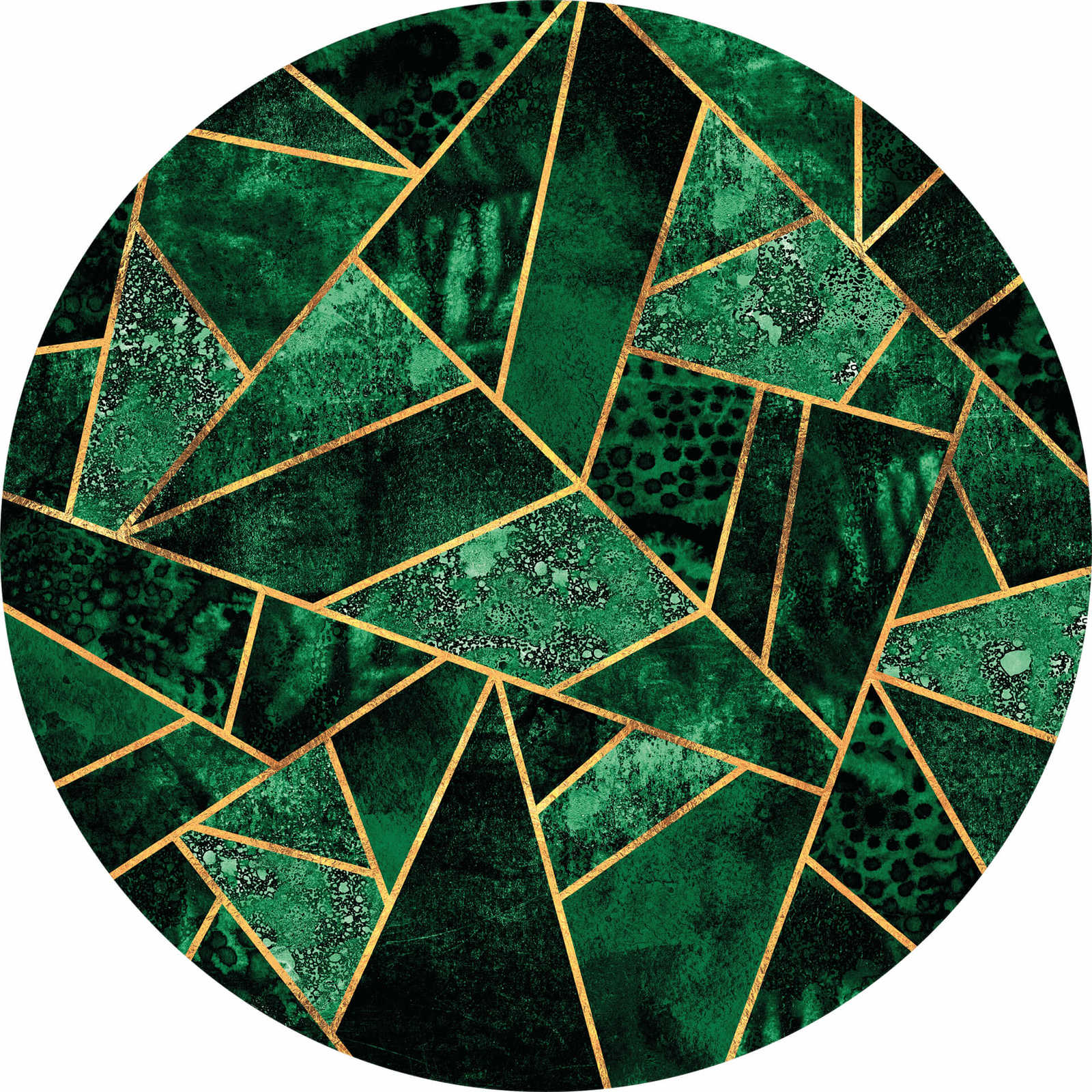         Photo wallpaper round geometric shapes, green
    