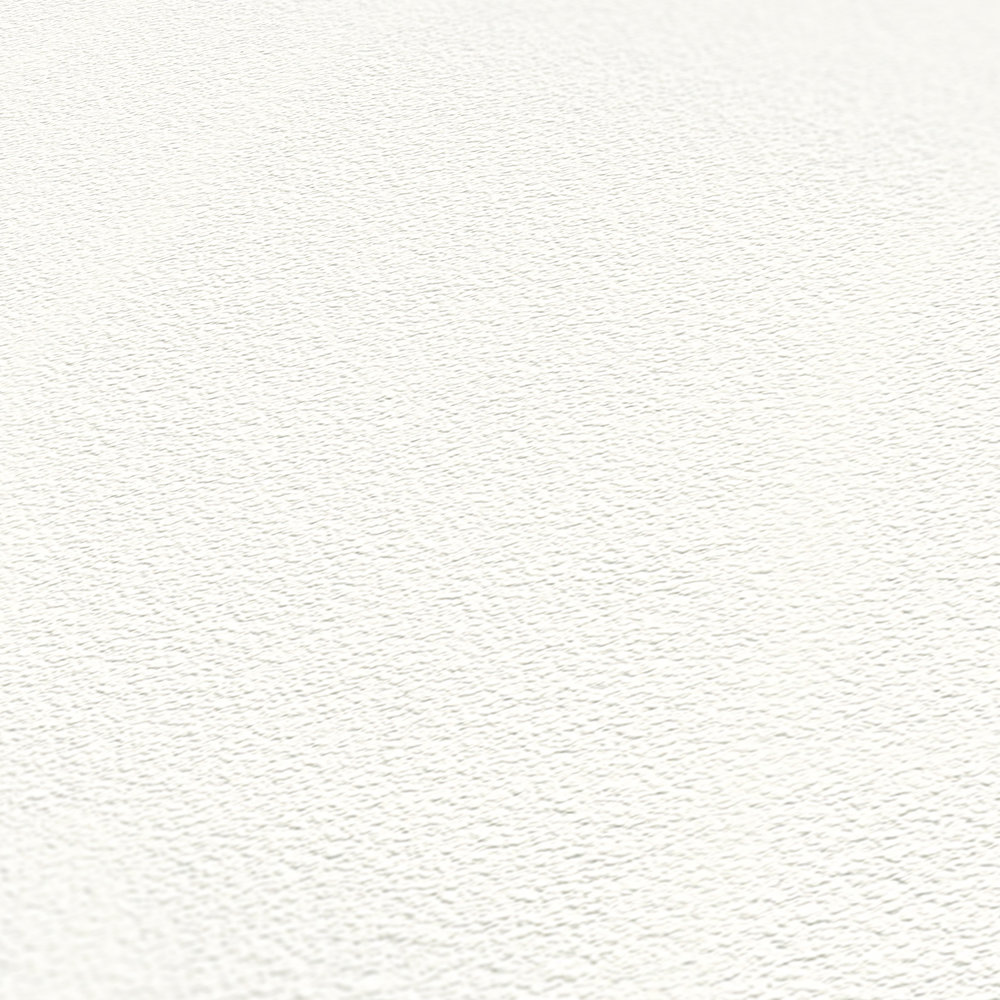             Papier peint uni blanc avec structure mousse en aplat
        