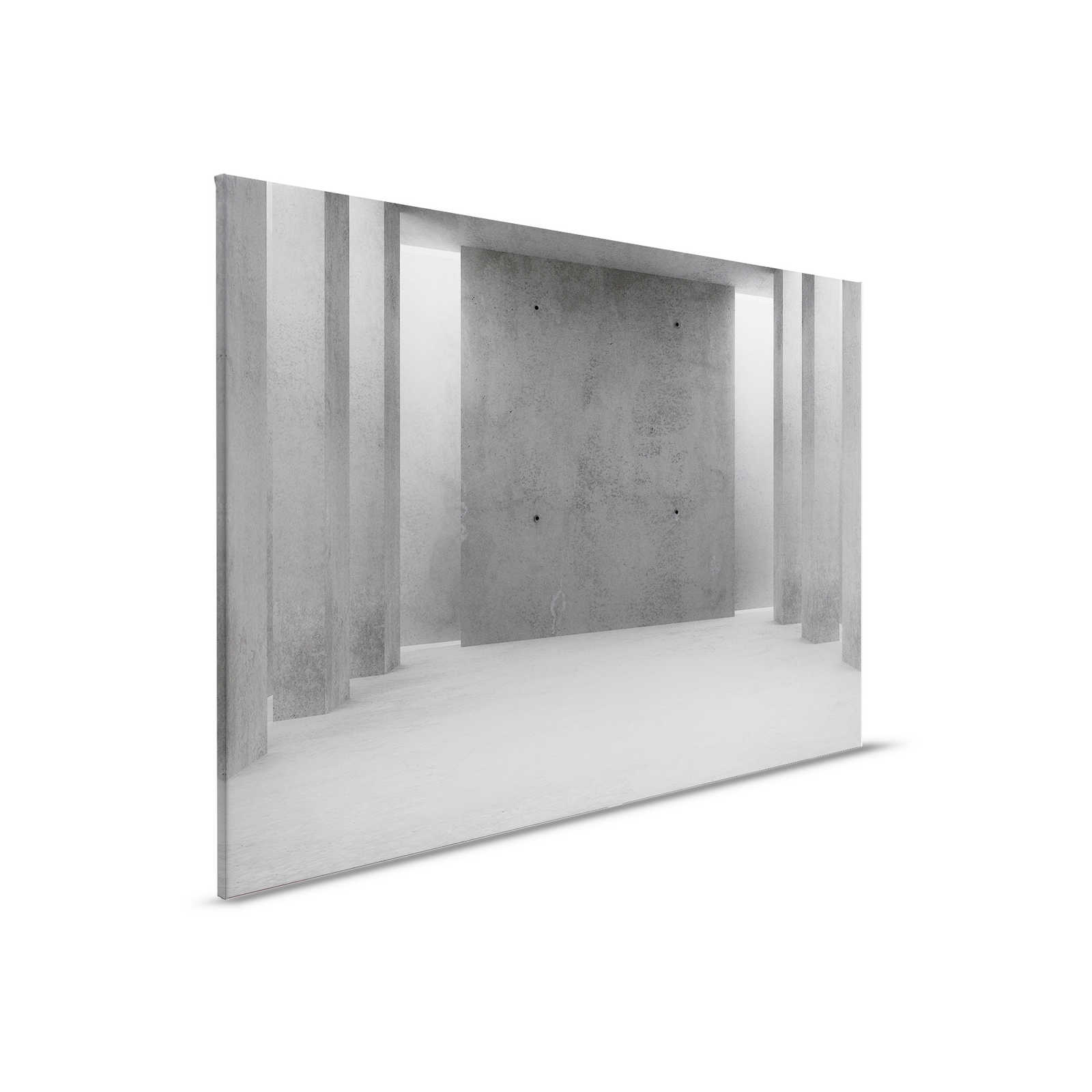         Canvas painting with a 3D concrete room | grey - 0.90 m x 0.60 m
    