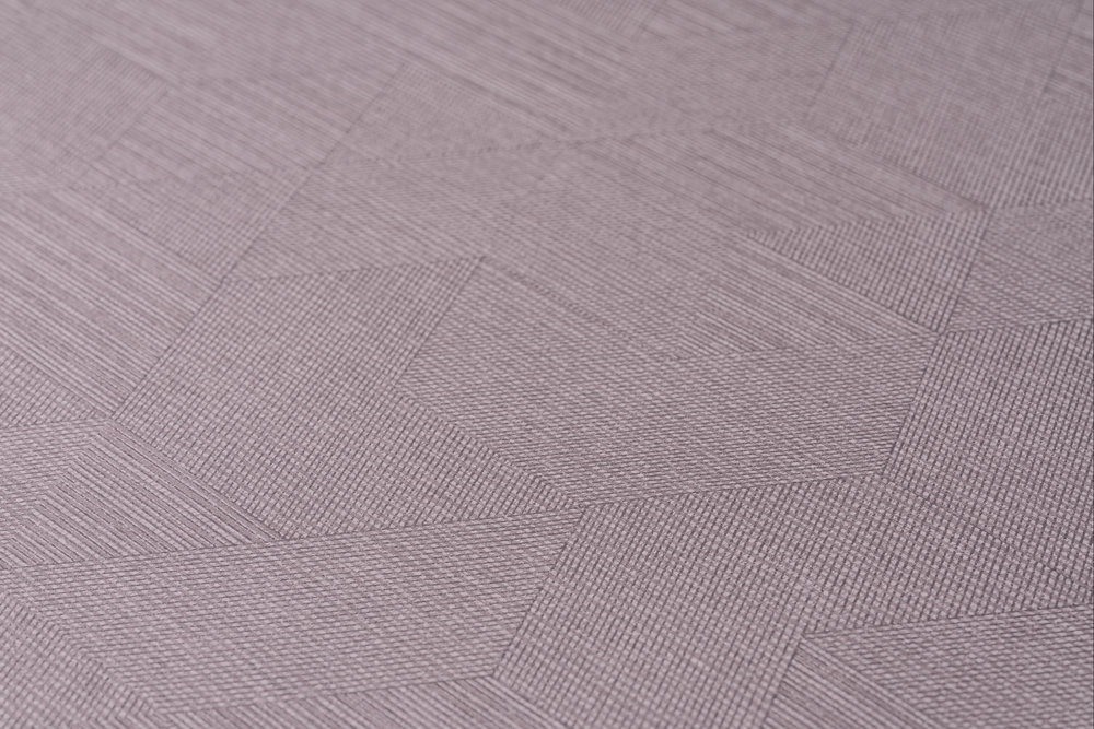             Behang paars met toon-op-toon patroon in grafische stijl - paars, grijs
        