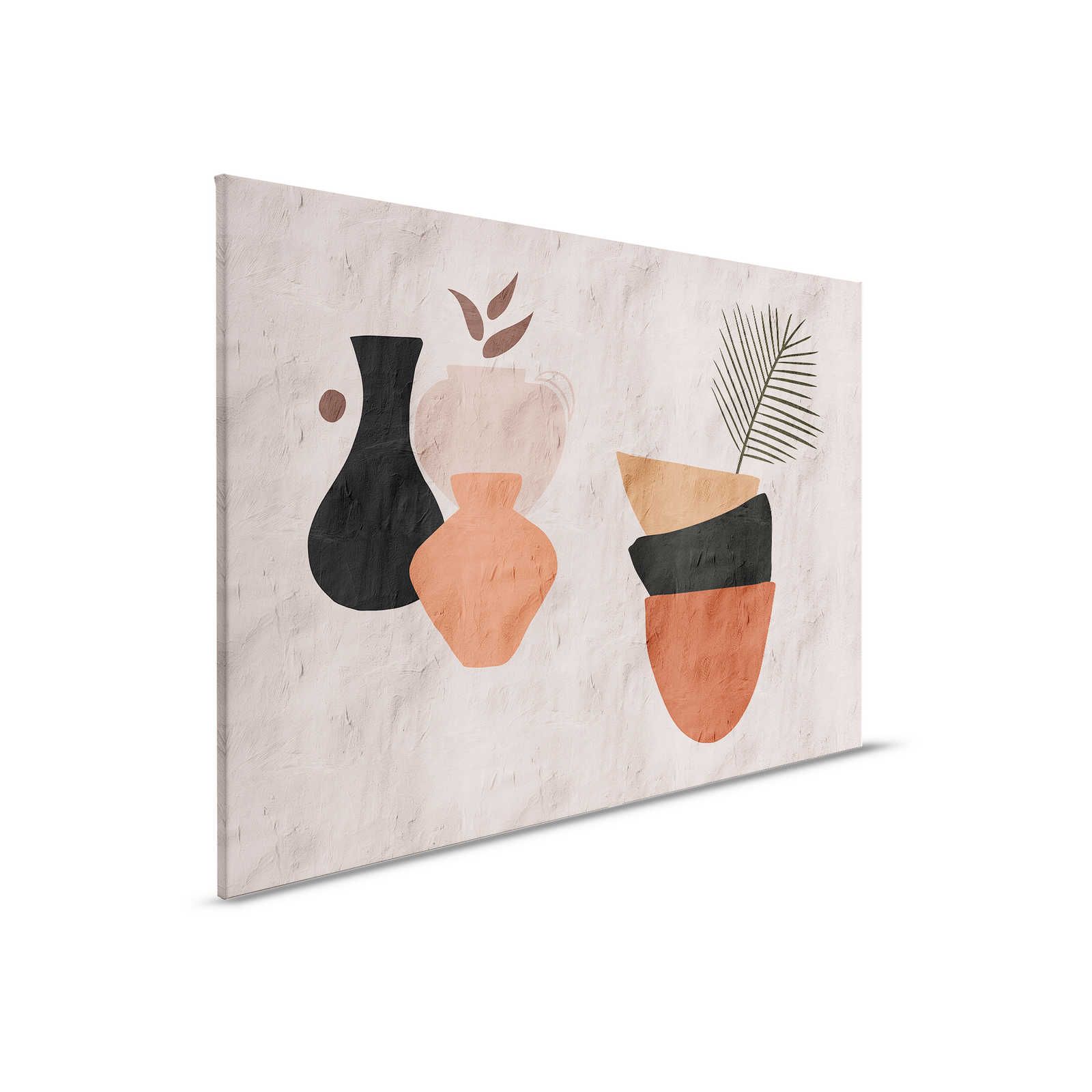         Santa Fe 2 - Clay Wall Canvas Painting with Colour Block Design - 0.90 m x 0.60 m
    