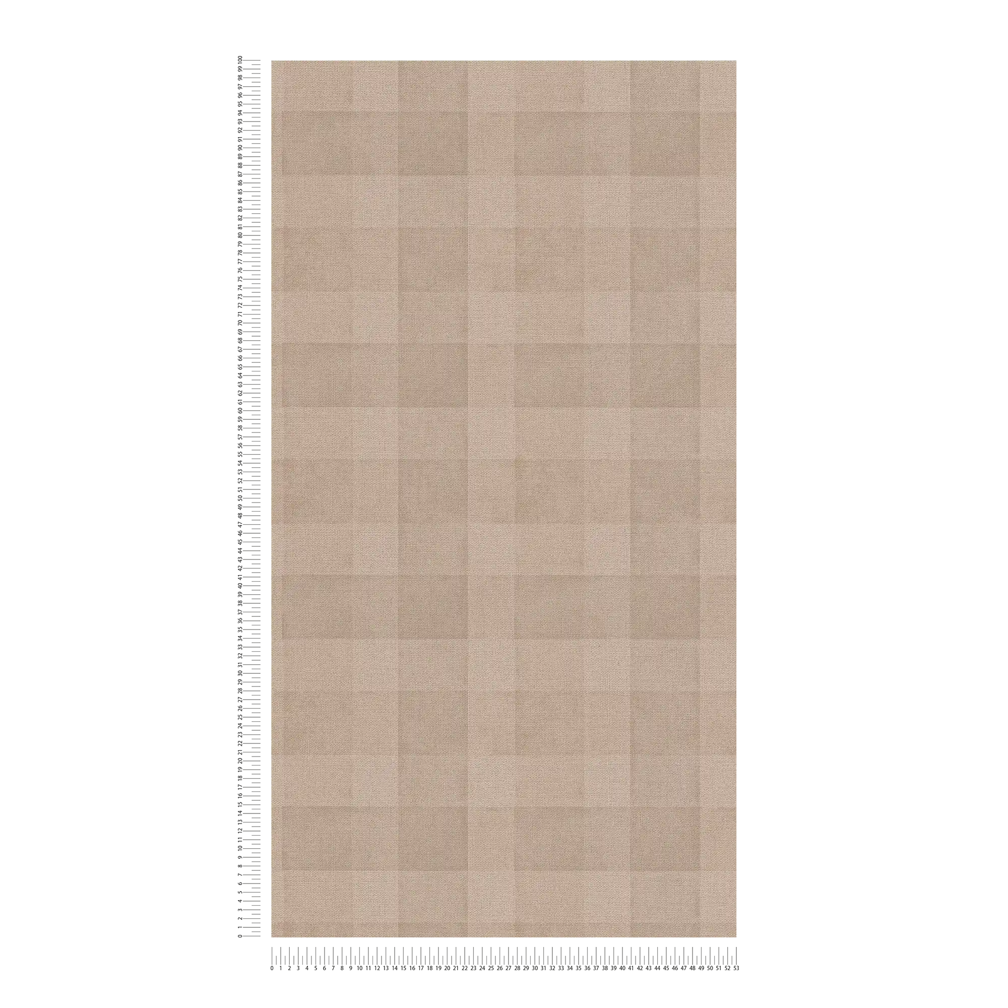            Carta da parati in tessuto non tessuto con motivo a quadri e aspetto lino Senza PVC - marrone
        