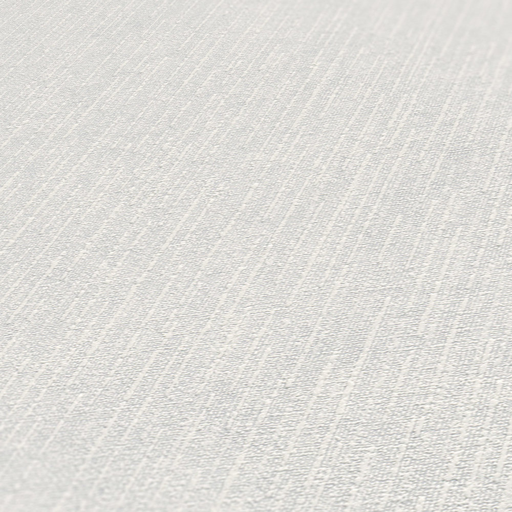             Papel pintado blanco liso con estructura de superficie natural
        