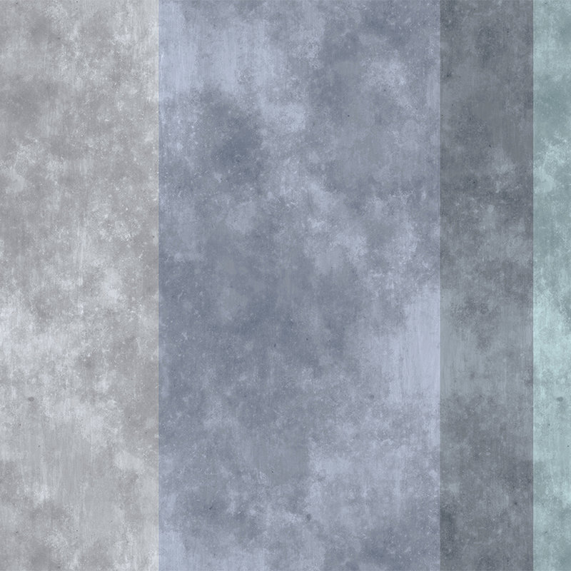         Concrete optics photo wallpaper with stripes - grey, blue
    