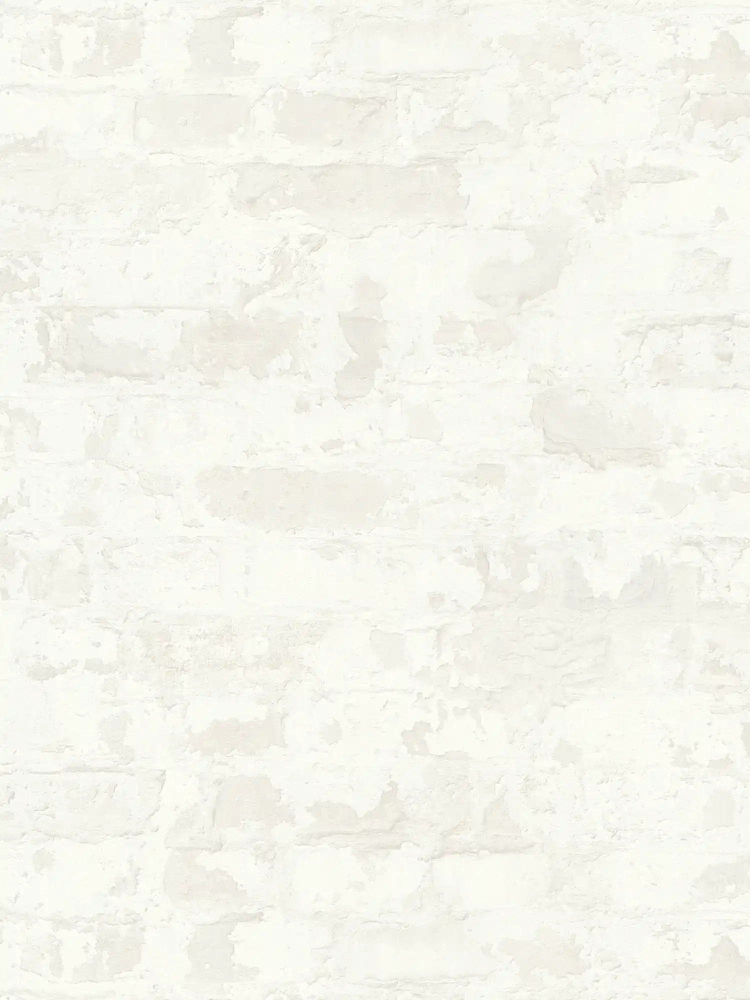 Stone wallpaper brick wall in country style - grey, white
