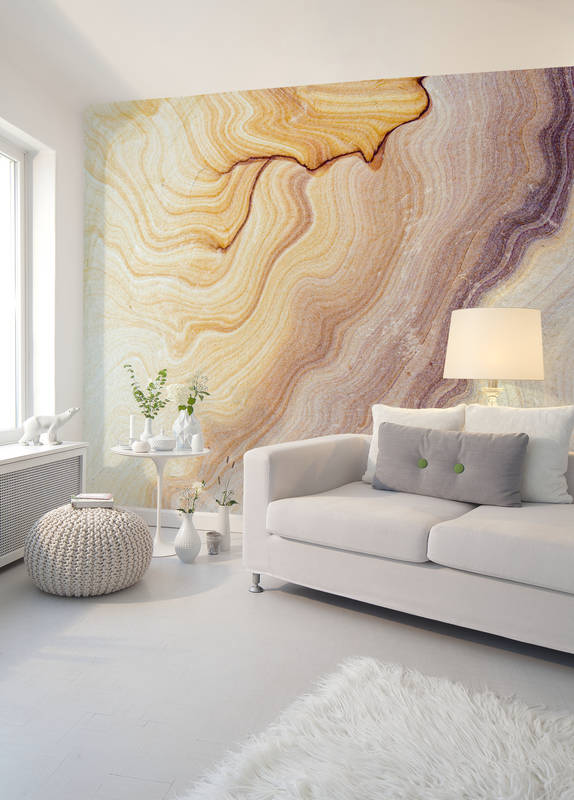             Marble Wallpaper with Grain & Quartz Optics - Colourful
        