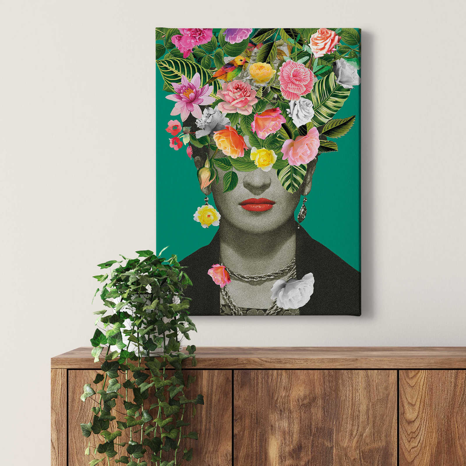             Canvas print "Frieda flowery" by Feldmann, flower collage
        