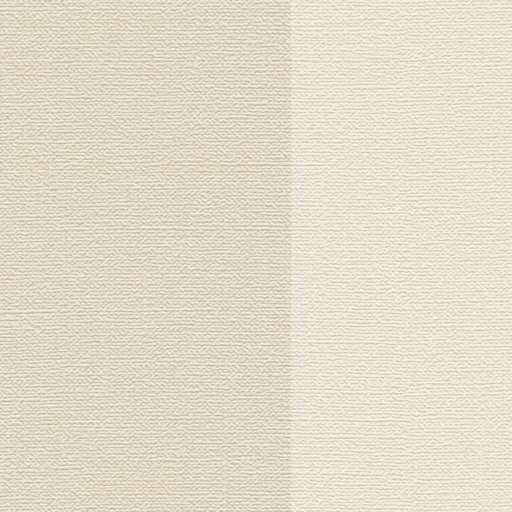             Papel pintado no tejido con rayas y aspecto de lino Sin PVC - beige, blanco
        