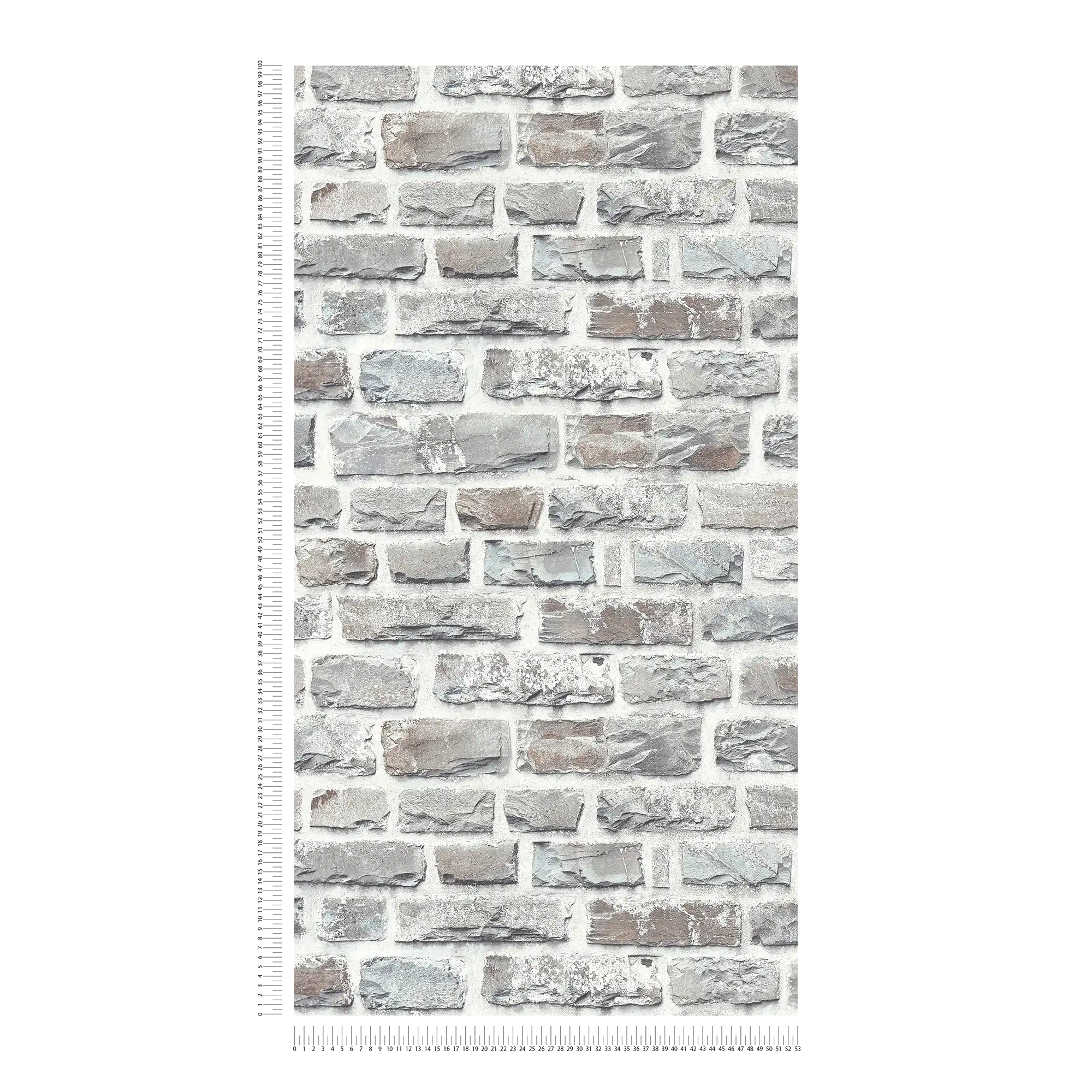             Carta da parati effetto pietra con pietre di cava, pietra naturale - grigio
        