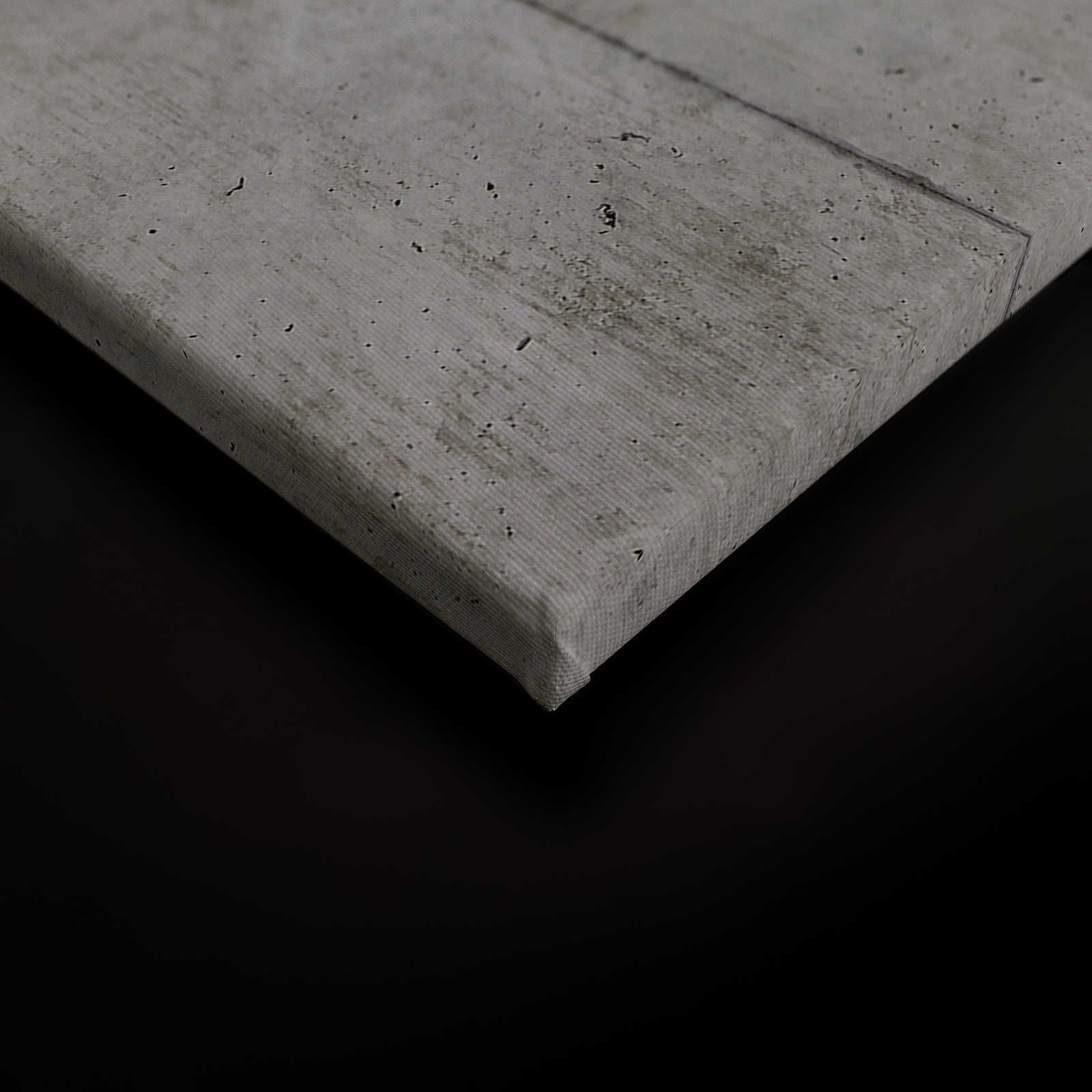             Canvas schilderij Sjaal beton 3D look in used look - 0,90 m x 0,60 m
        