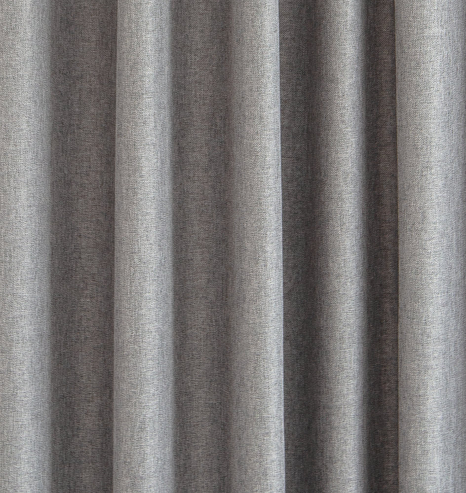             Echarpe décorative à passants 140 cm x 245 cm Fibre synthétique grise
        