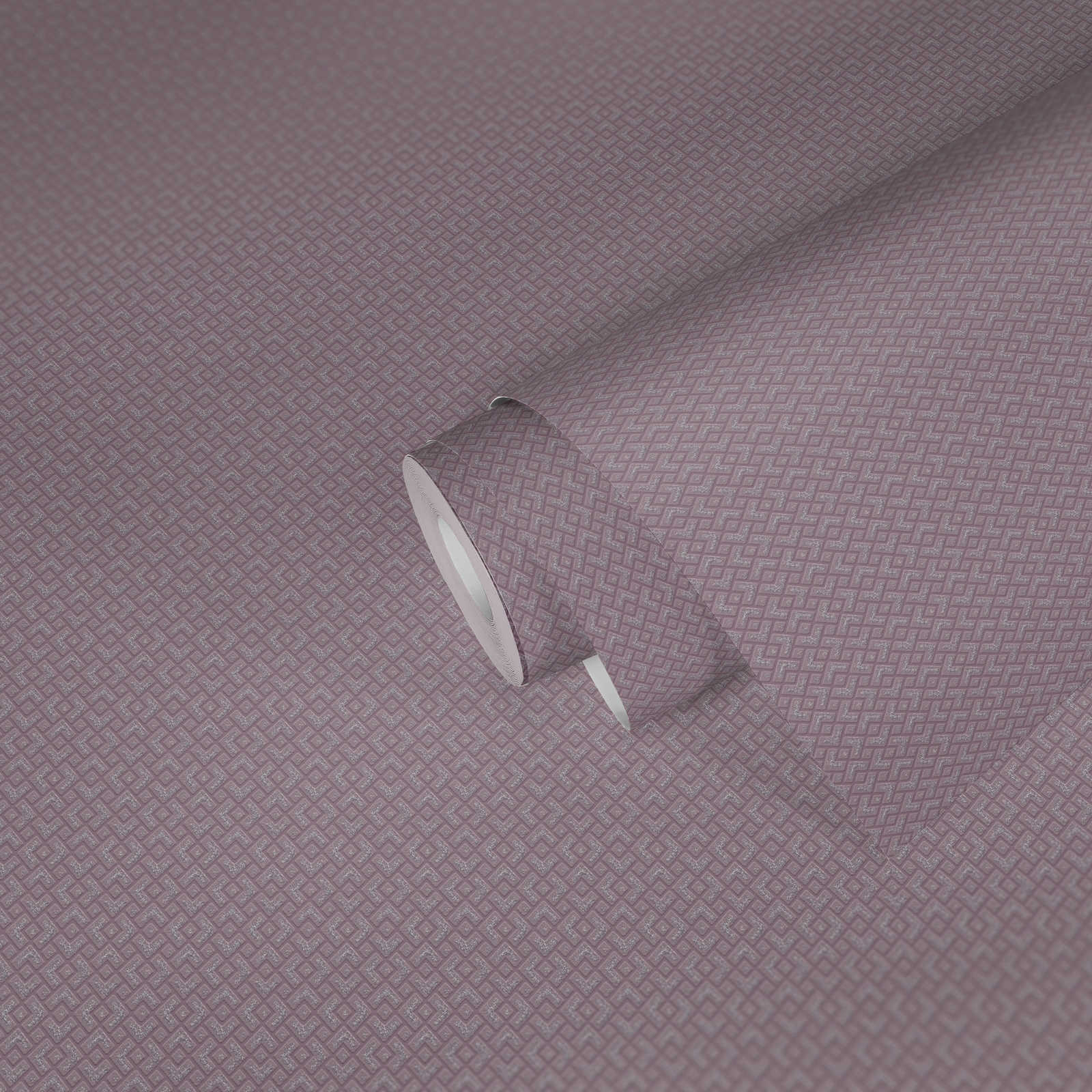             Effen behang oudroze met metallic effect - violet
        