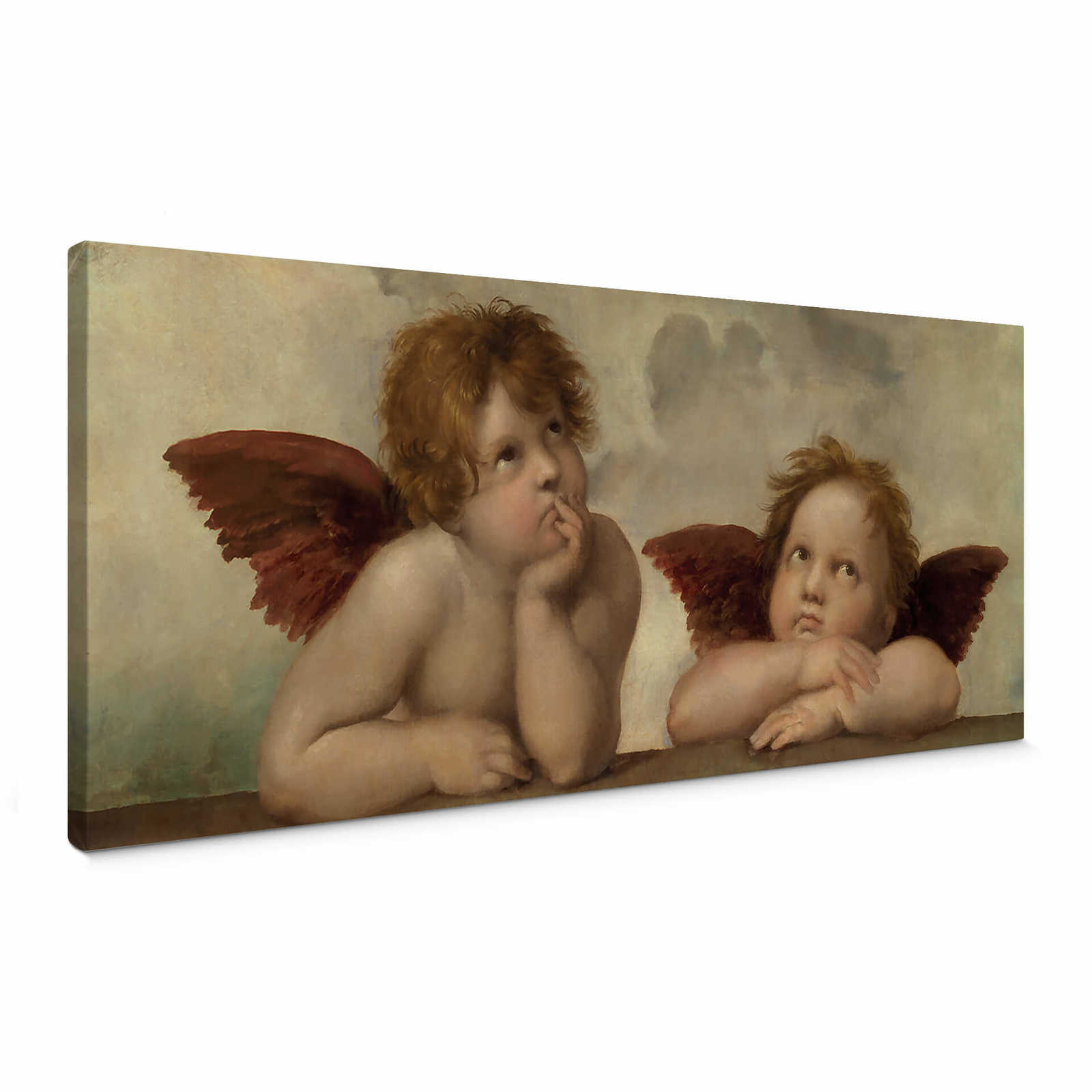 Panoramic canvas print two angels by Raphael
