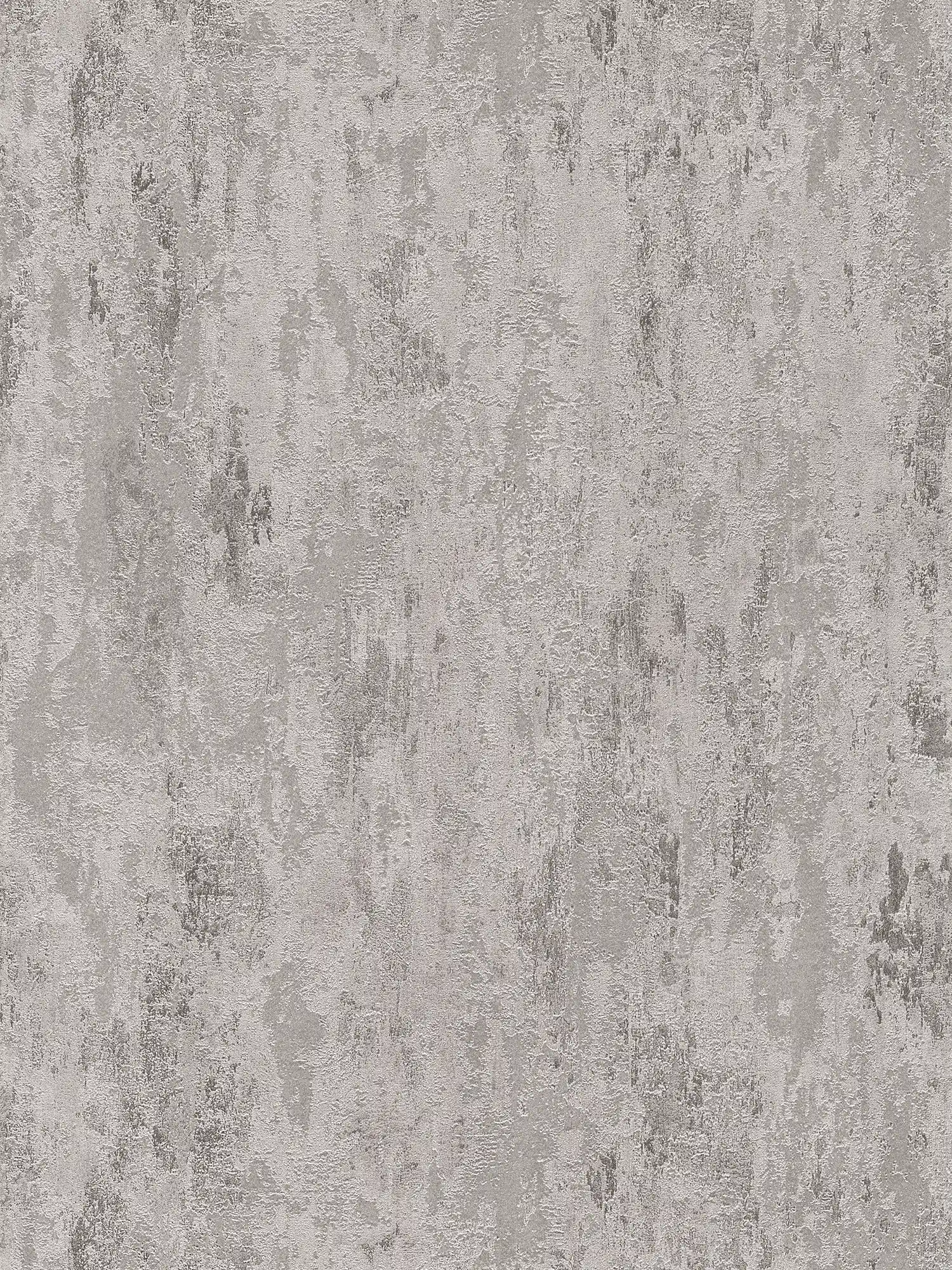 Rust non-woven wallpaper with textured pattern - grey, silver

