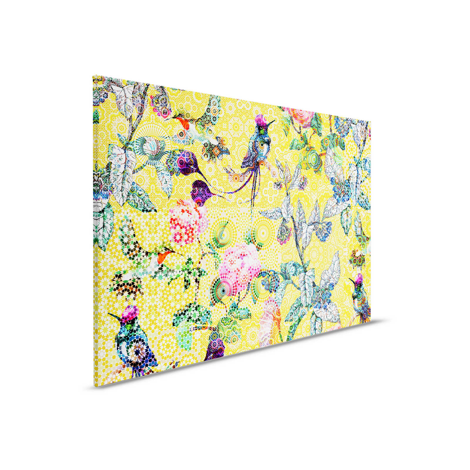         Canvas painting exotic flowers mosaic - 0,90 m x 0,60 m
    