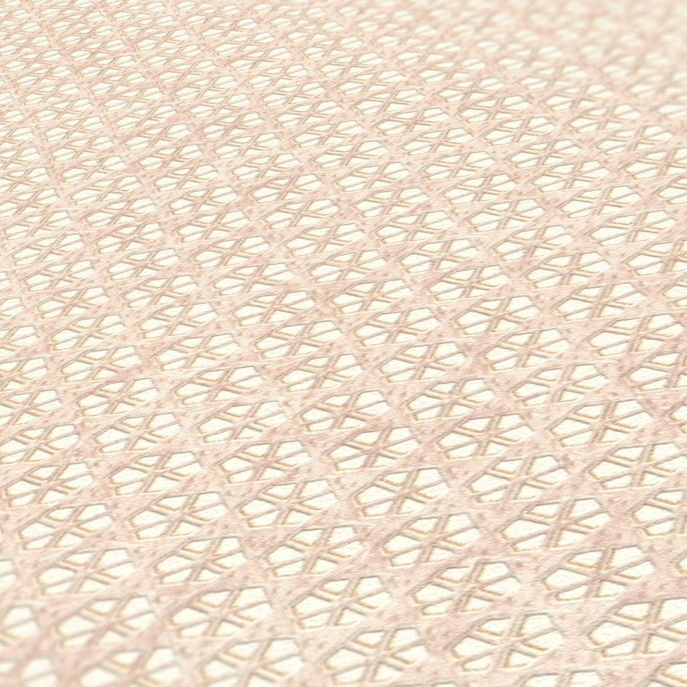             Wallpaper Viennese braid pattern - beige, brown, cream
        