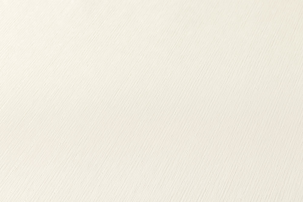             Carta da parati unitaria color crema con fili di glitter - bianco, crema
        