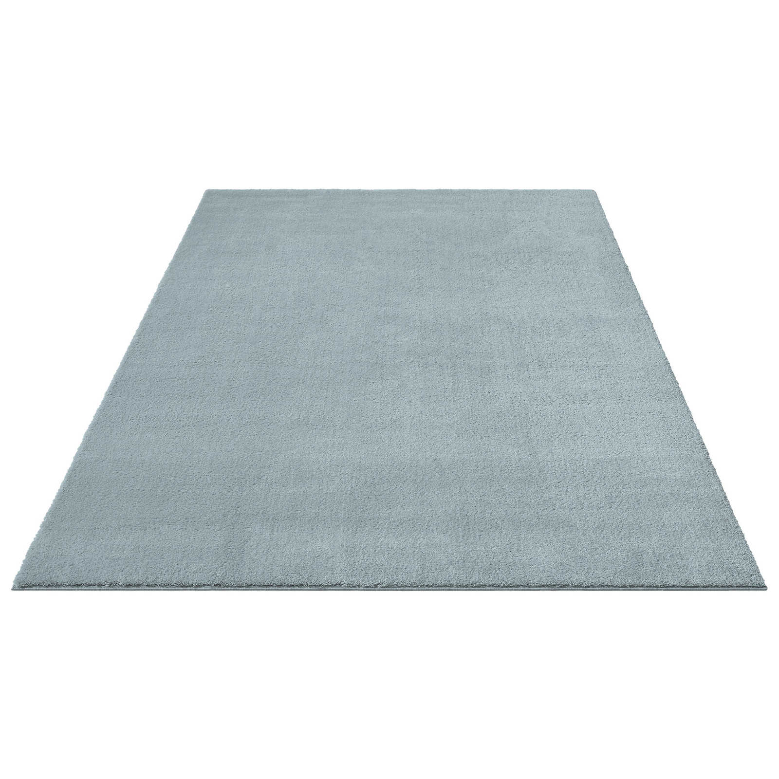 Fluffy high pile carpet in blue - 340 x 240 cm
