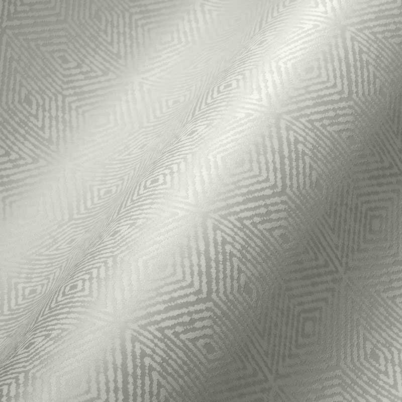            behang met structuur 3D ruitpatroon - grijs, wit
        