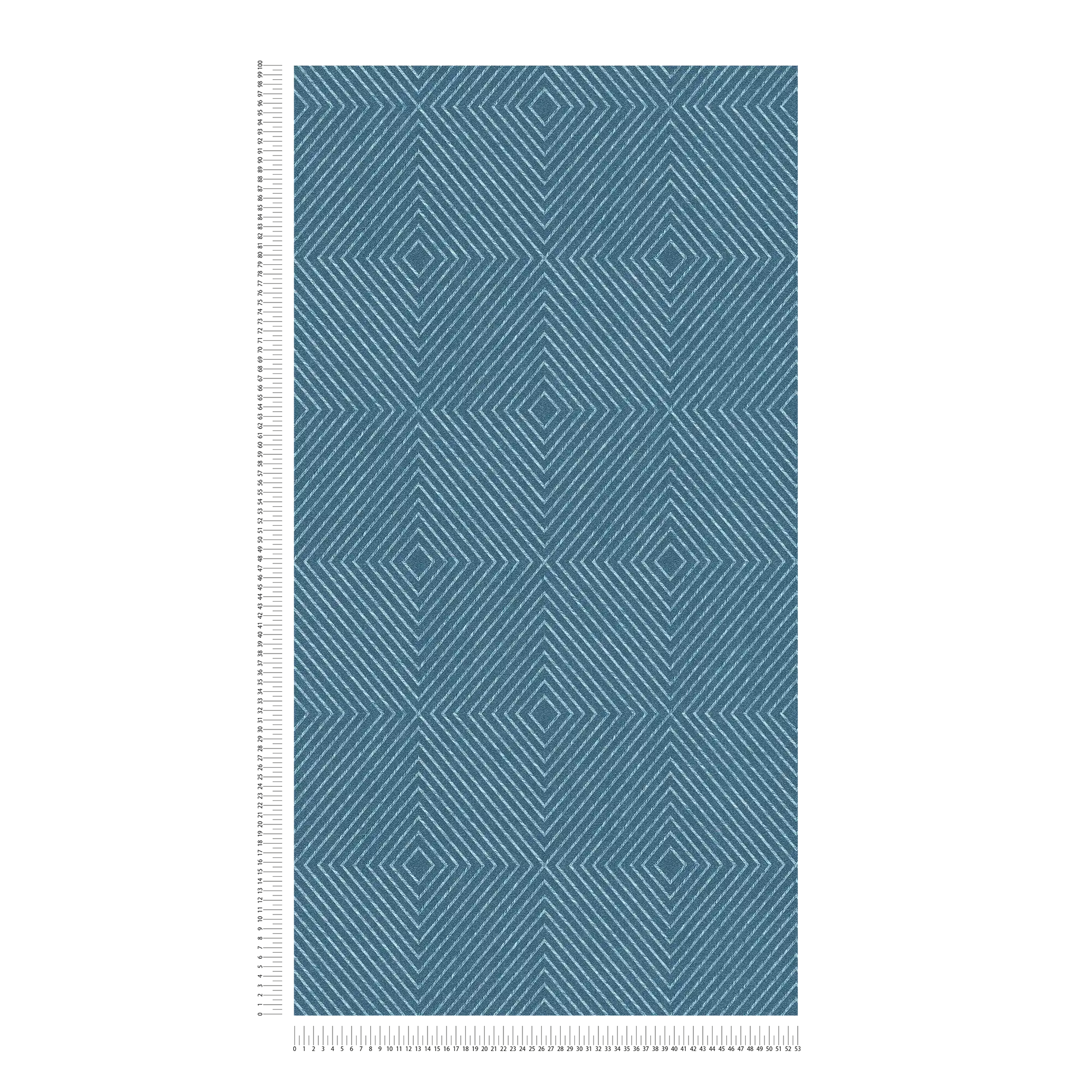             Papier peint design graphique, style scandinave - bleu, argenté
        