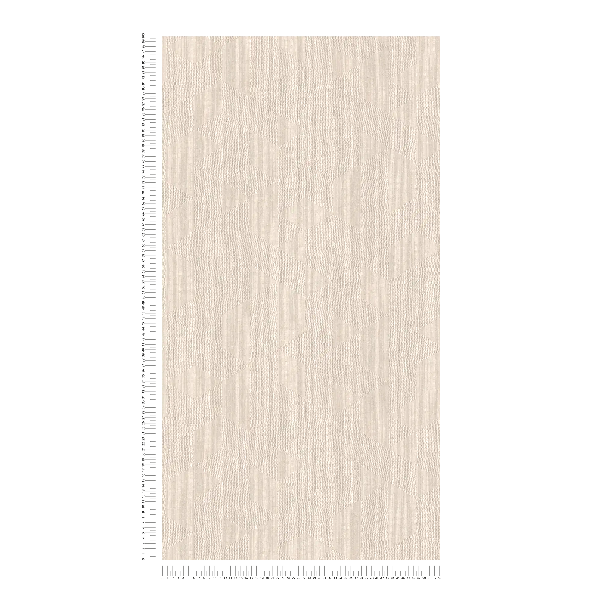             Carta da parati beige chiaro in tessuto non tessuto con motivo grafico ed effetto shimmer - beige
        