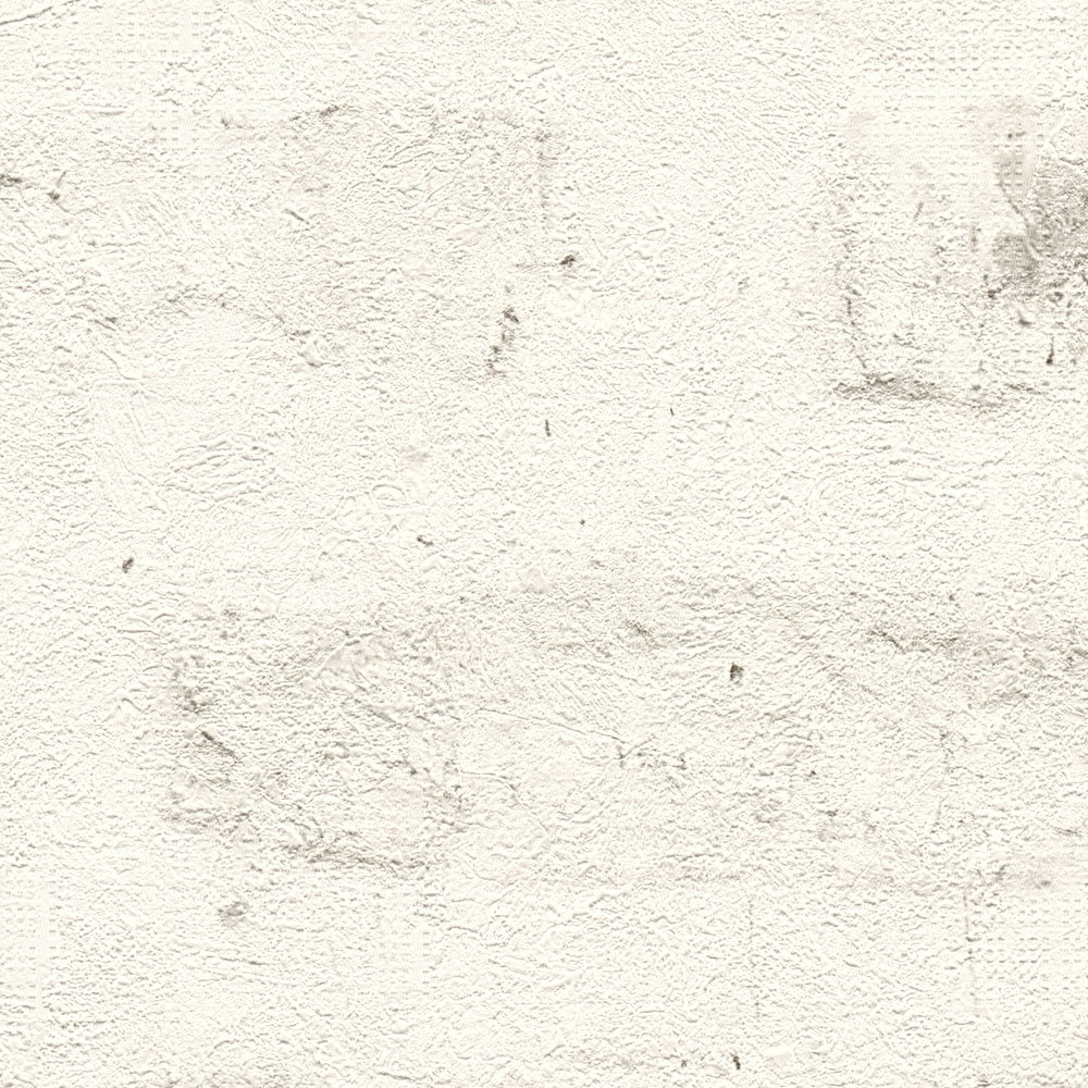             Carta da parati in stile industriale con effetto pietra e motivo a parete - grigio, bianco
        