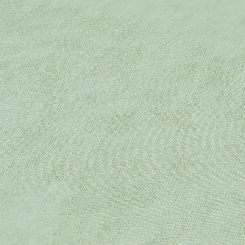             Papel pintado liso, aspecto de lino y estilo escandinavo - verde
        