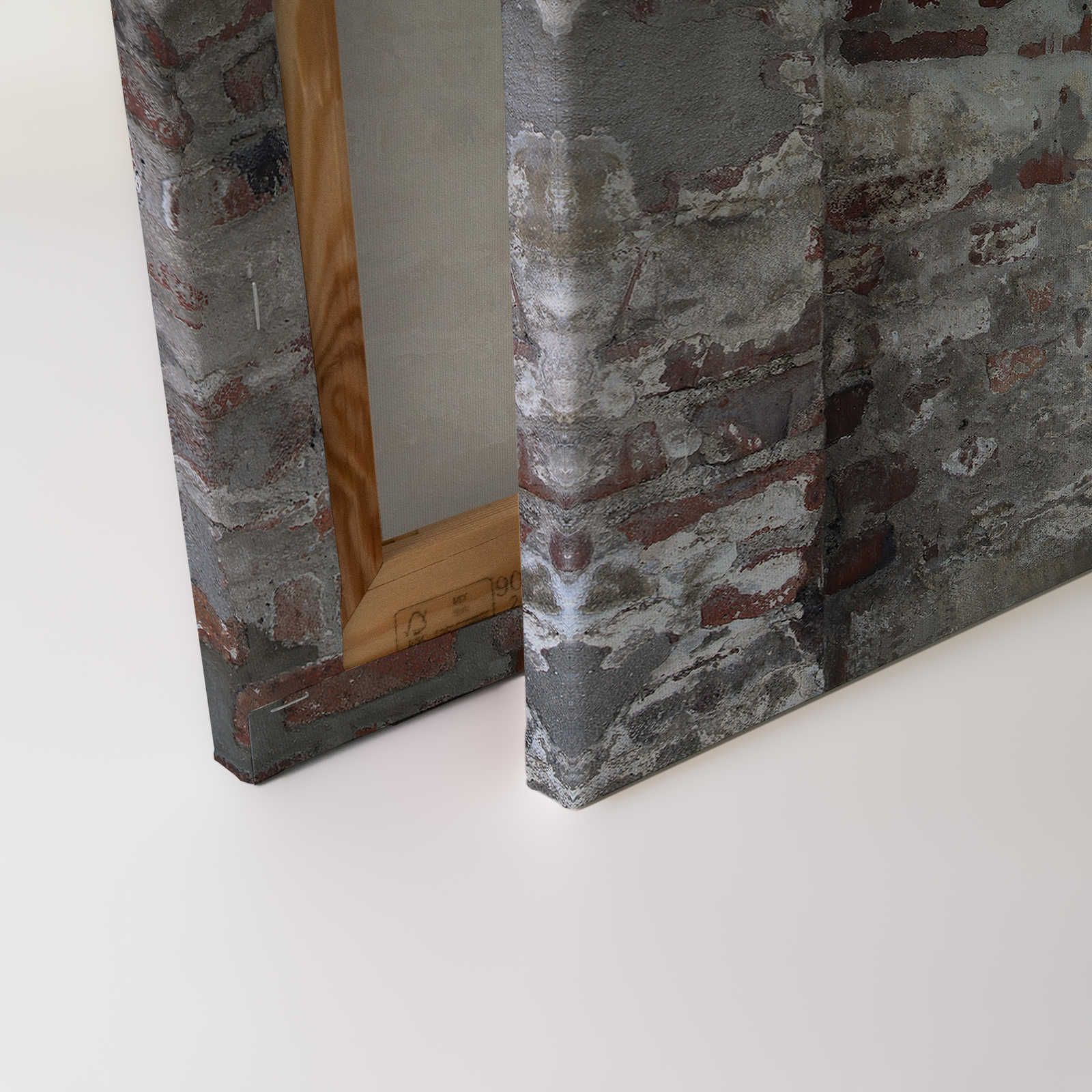             Tableau toile Maçonnerie brique & crépi aspect usé - 1,20 m x 0,80 m
        