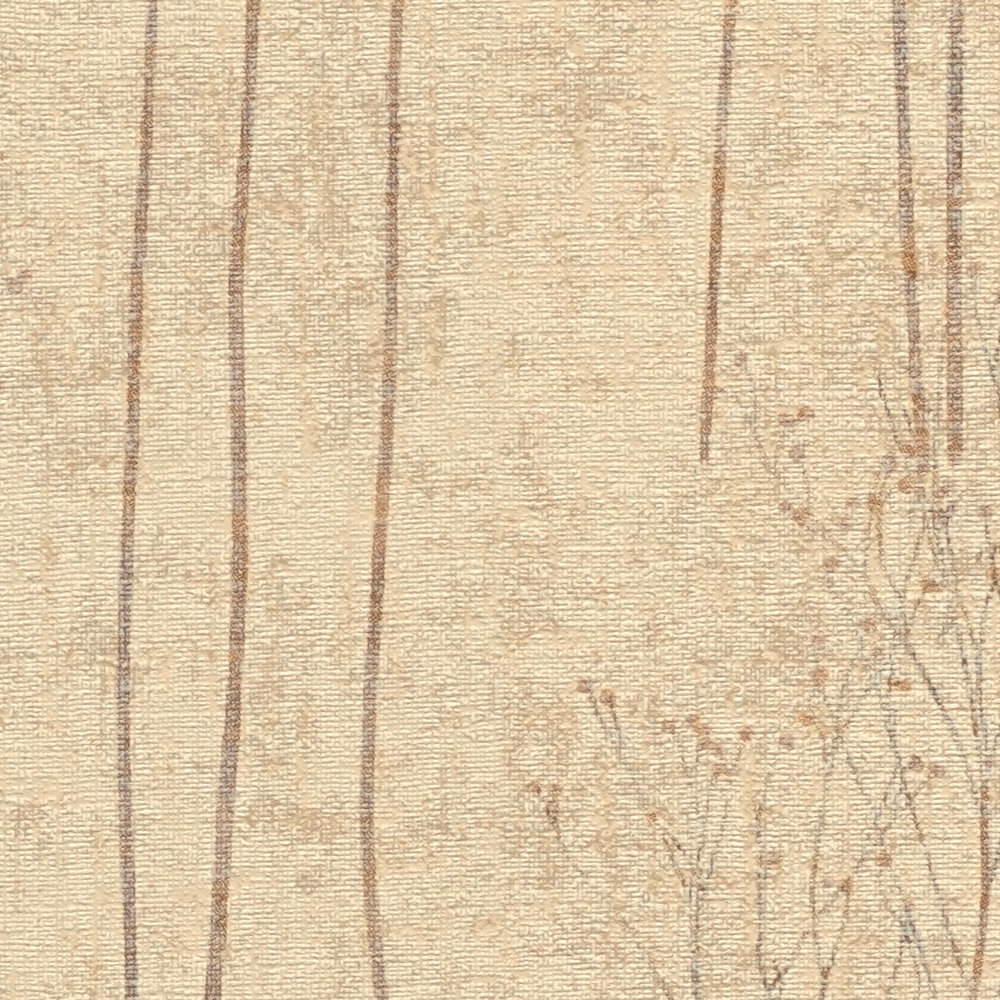             Scandinavian style wallpaper nature pattern - beige
        