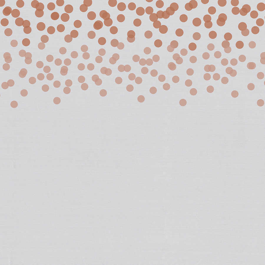 Papel pintado fotográfico con un discreto diseño de puntos - rojo, gris
