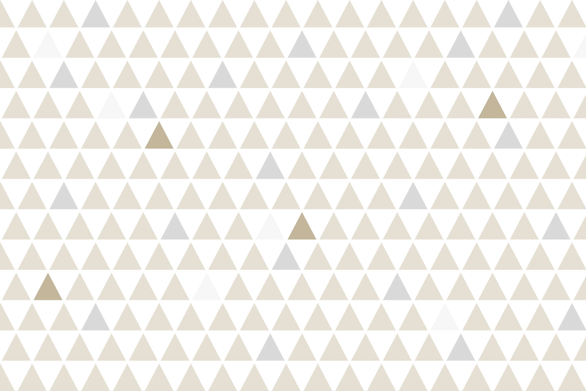             Papel pintado con diseño de pequeños triángulos amarillos sobre vellón liso de primera calidad
        