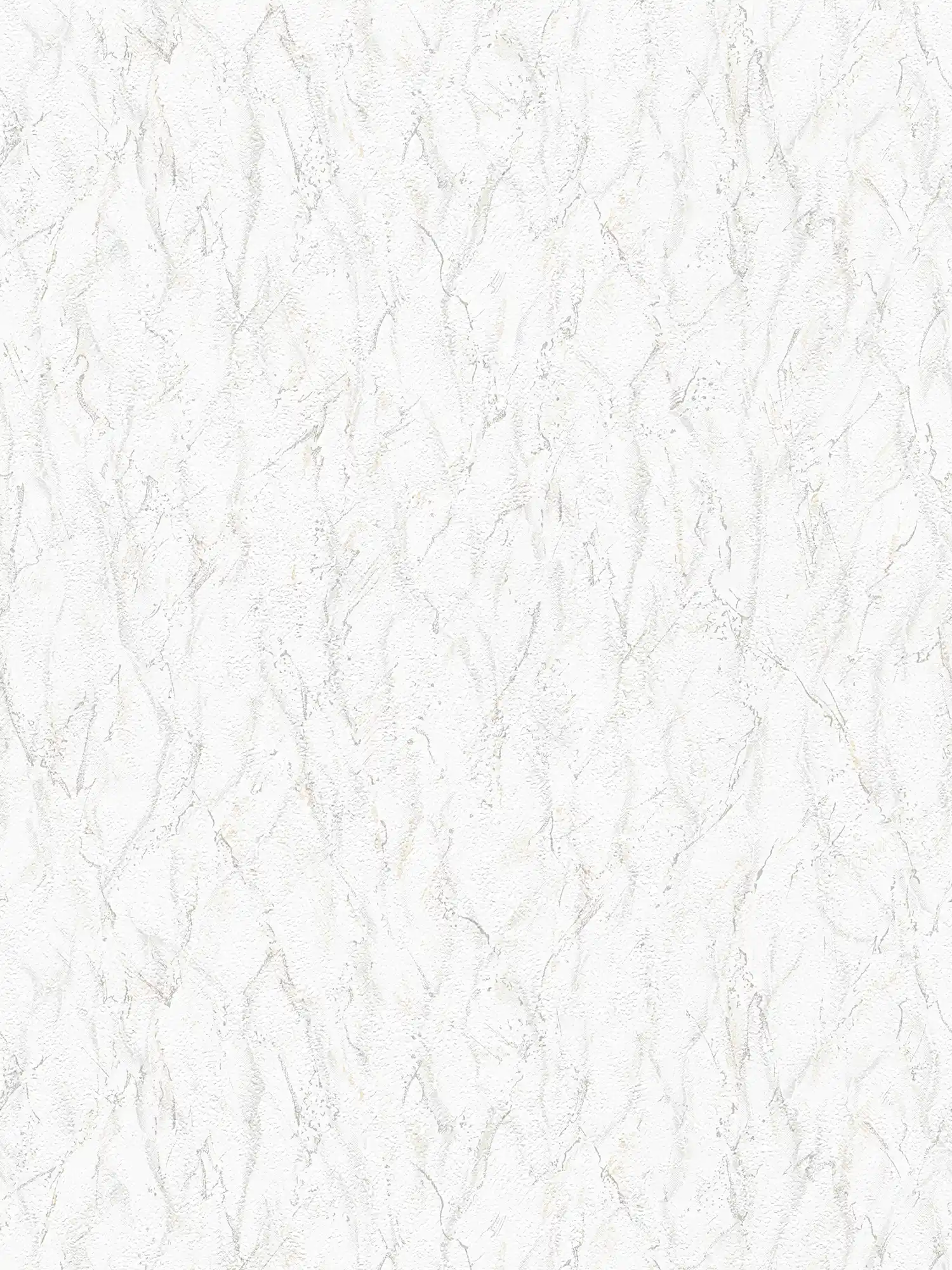 Textured wallpaper with embossed pattern & marble effect - grey, white
