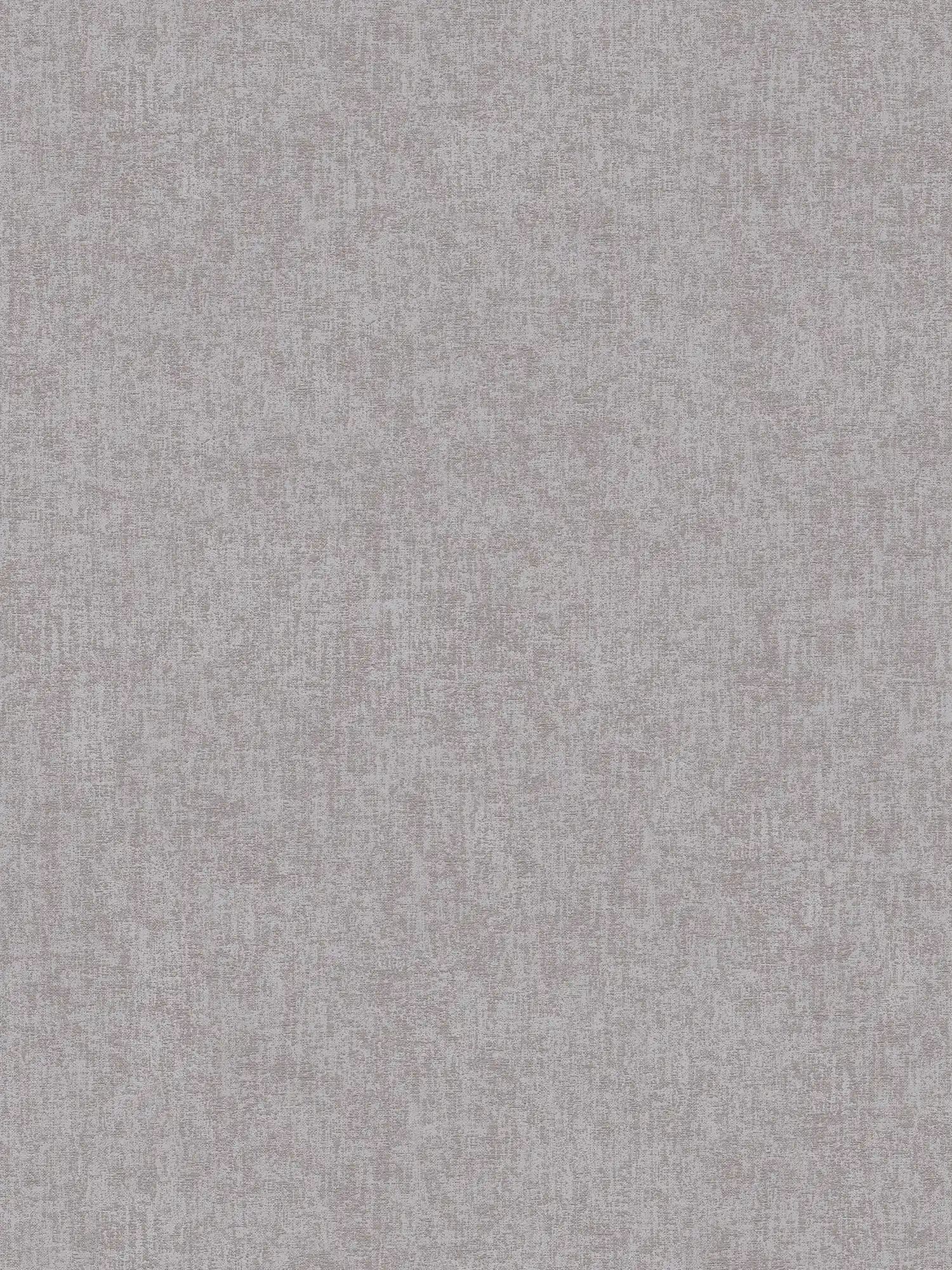 Papier peint uni chiné avec aspect textile - gris, marron
